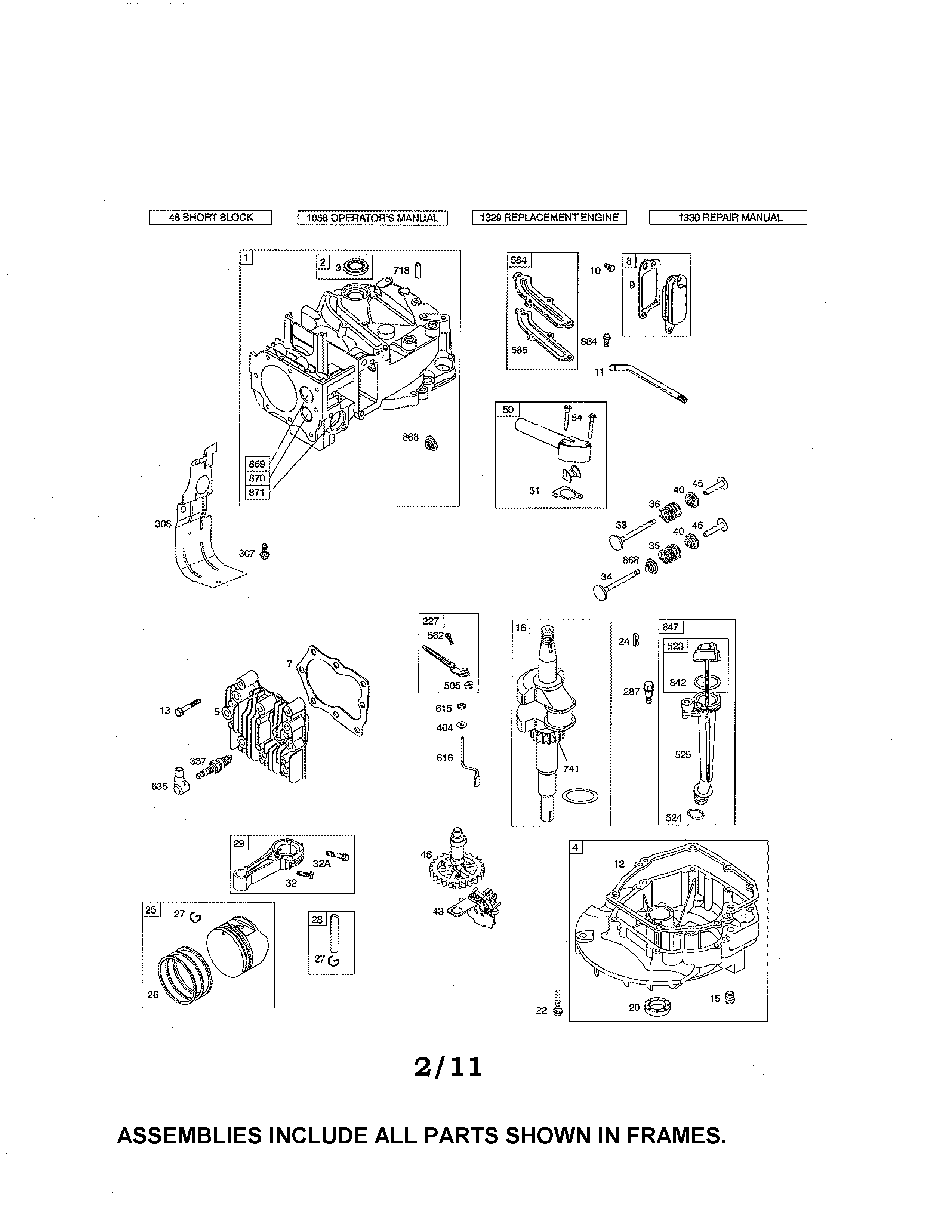 Craftsman 917374368 cylinder/crankshaft/sump diagram