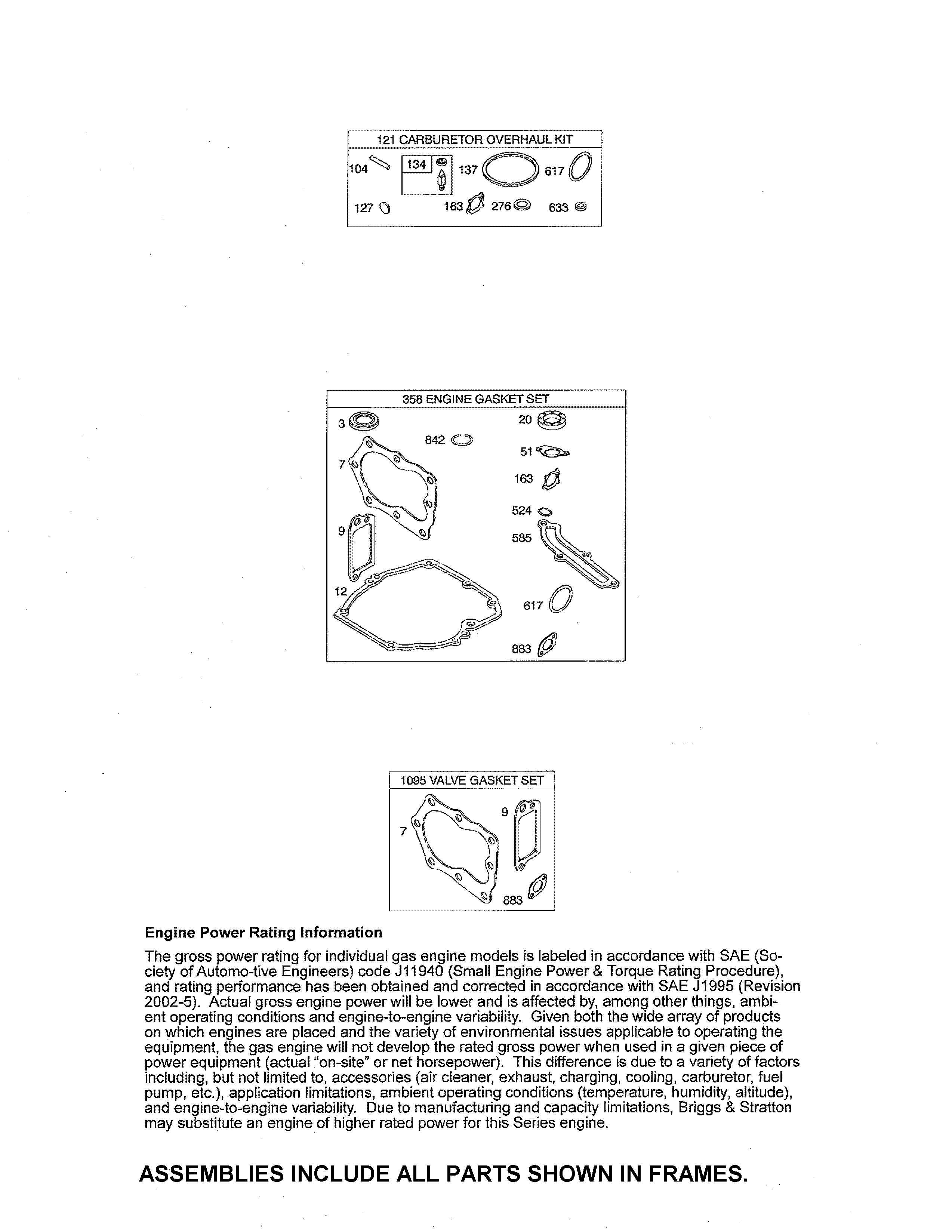 Craftsman 917374368 gasket sets diagram