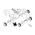 Craftsman 917379700 drive control/gear case/wheels diagram
