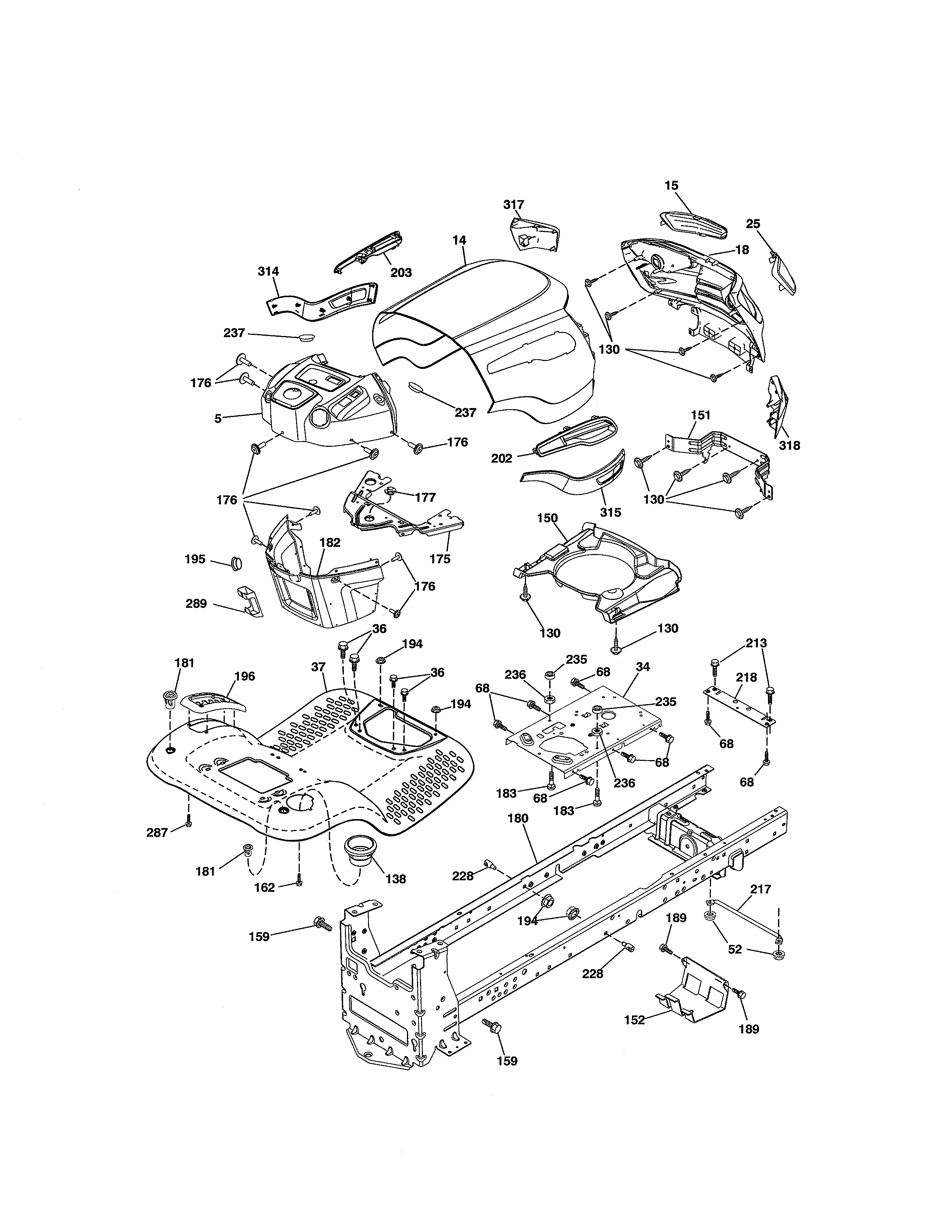 Craftsman 917288512 chassis diagram