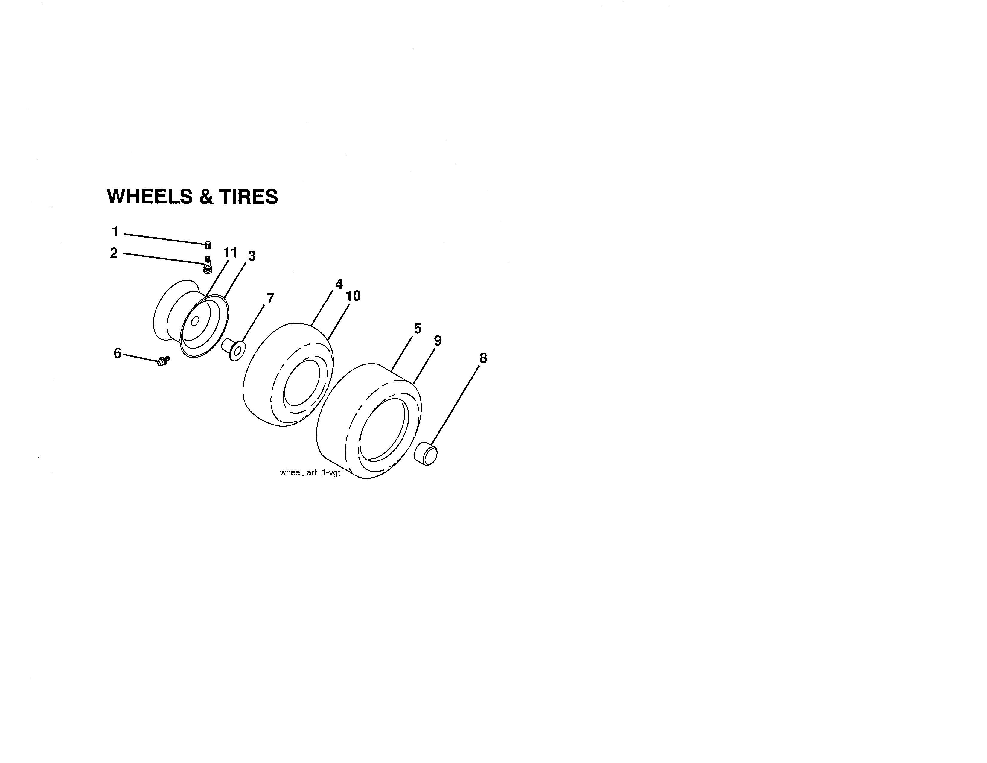 Craftsman 917288512 wheels & tires diagram