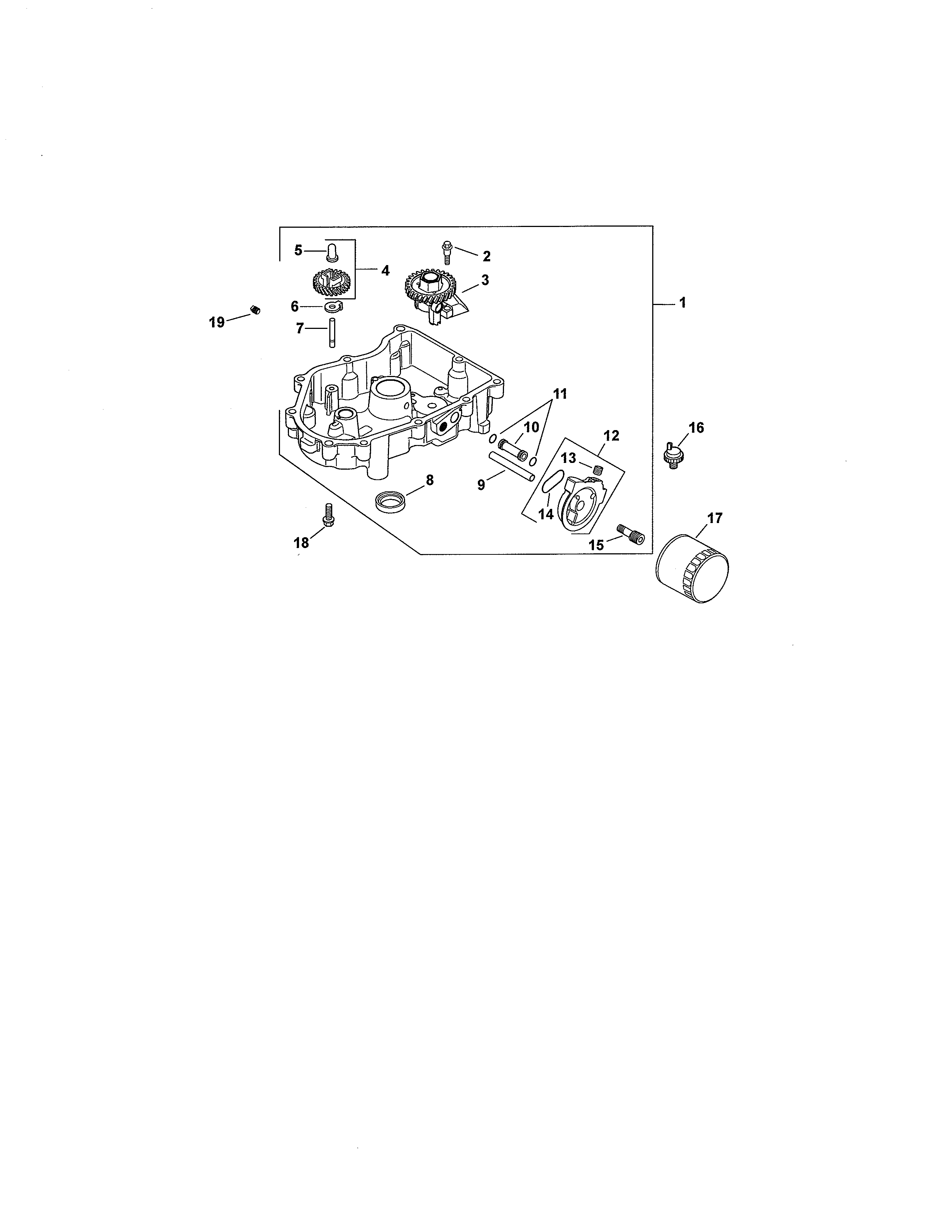 Cub Cadet 17AF9BKH756 oil pan/filter diagram