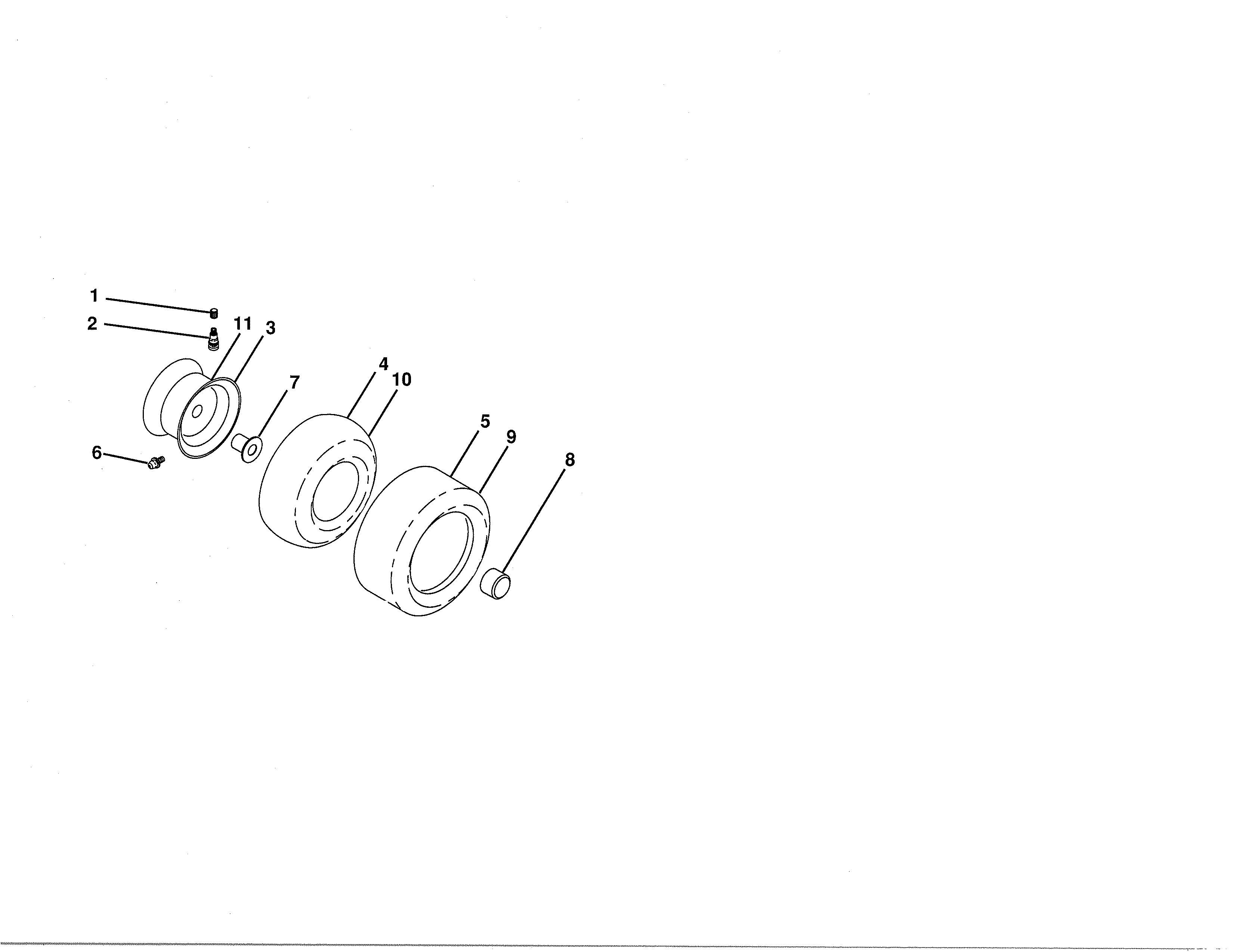 Husqvarna LGT24K54/240470 wheels & tires diagram