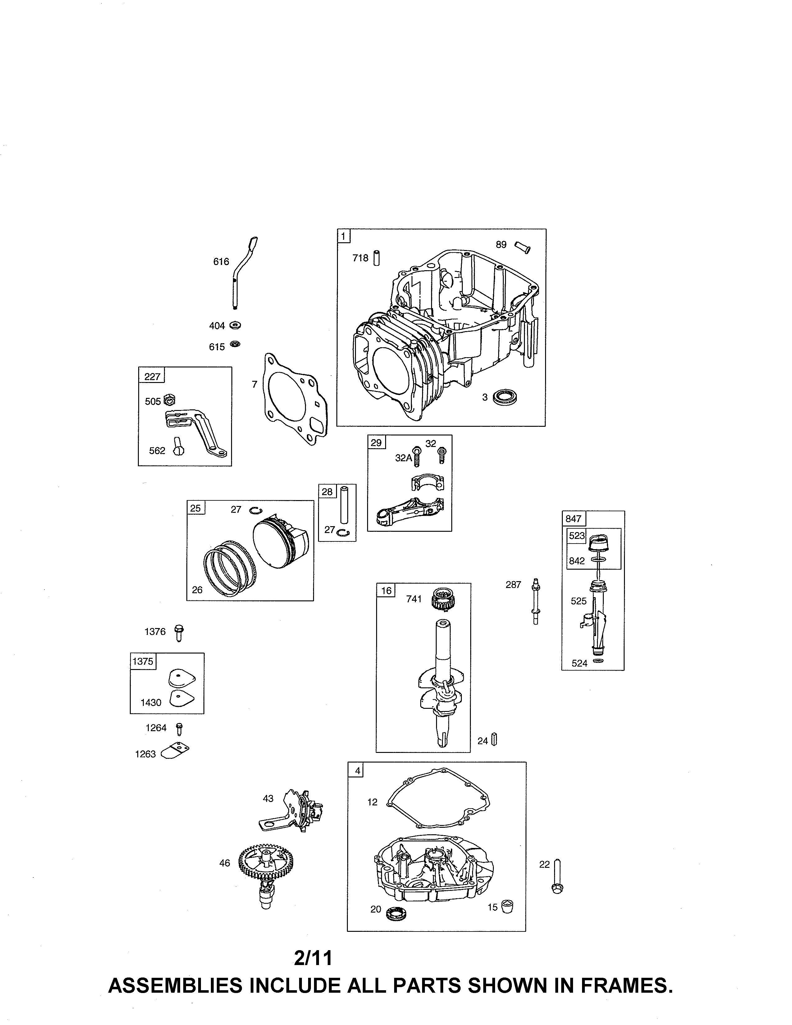 MTD 12A948J099 cylinder/crankshaft/sump diagram