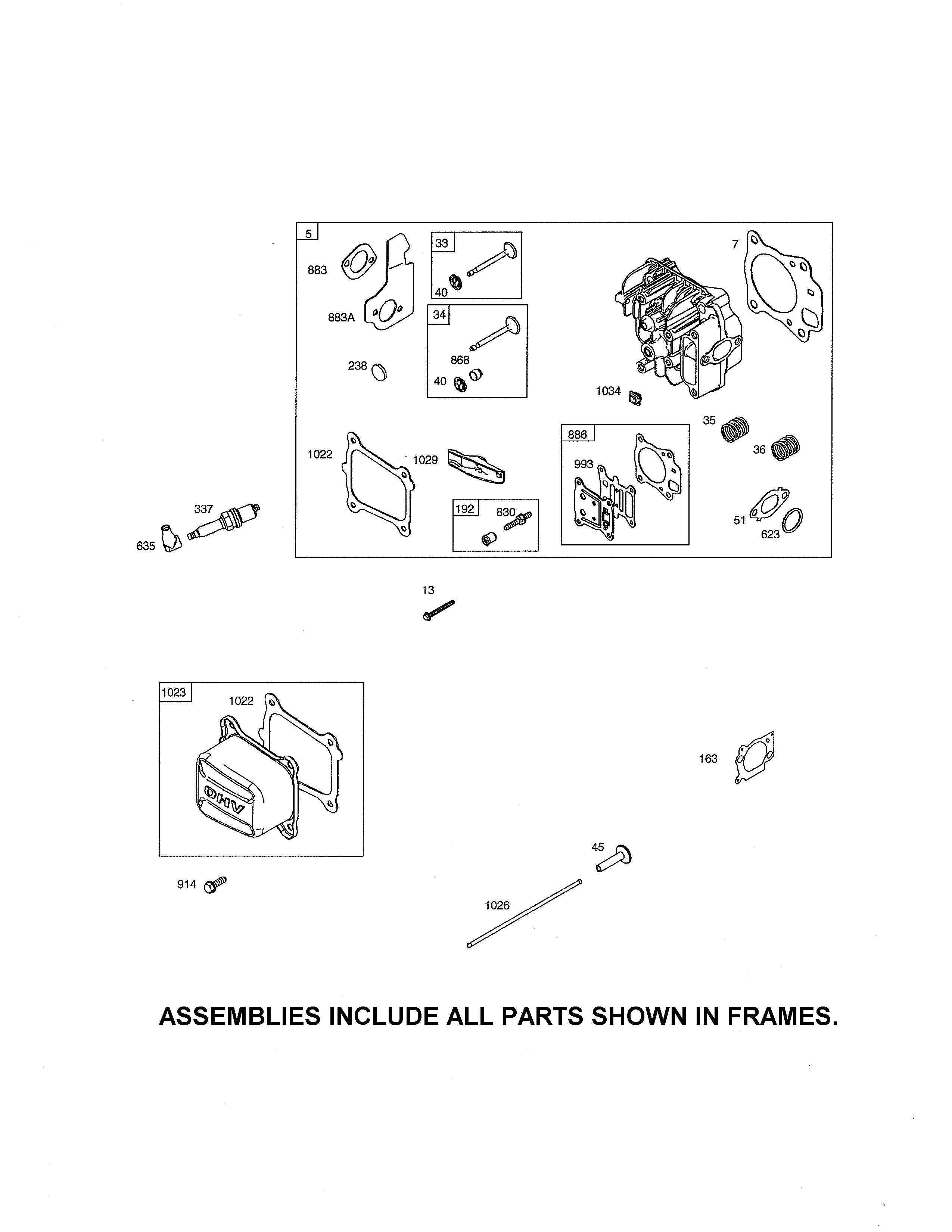 MTD 12A948J099 head cylinder diagram