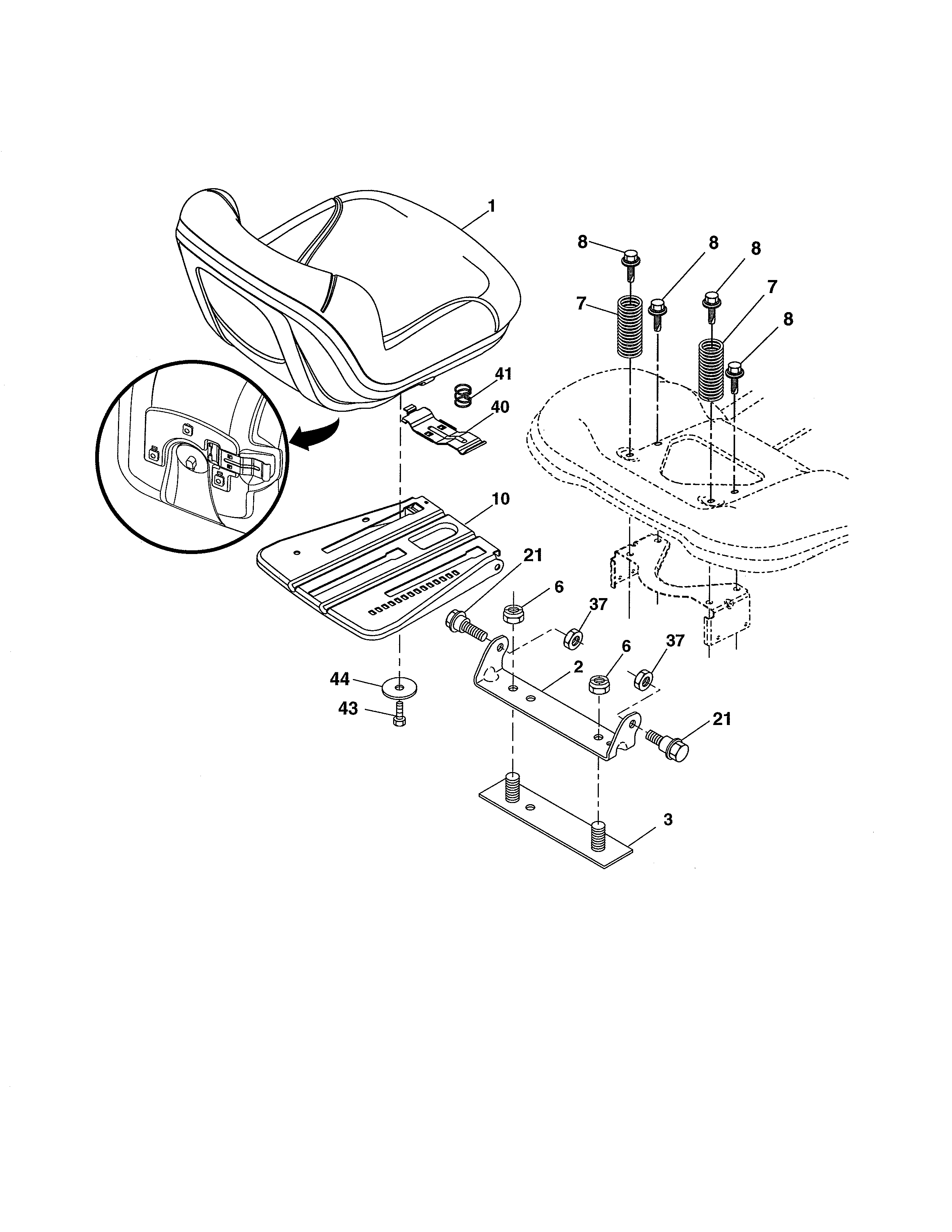 Craftsman 917254142 seat diagram