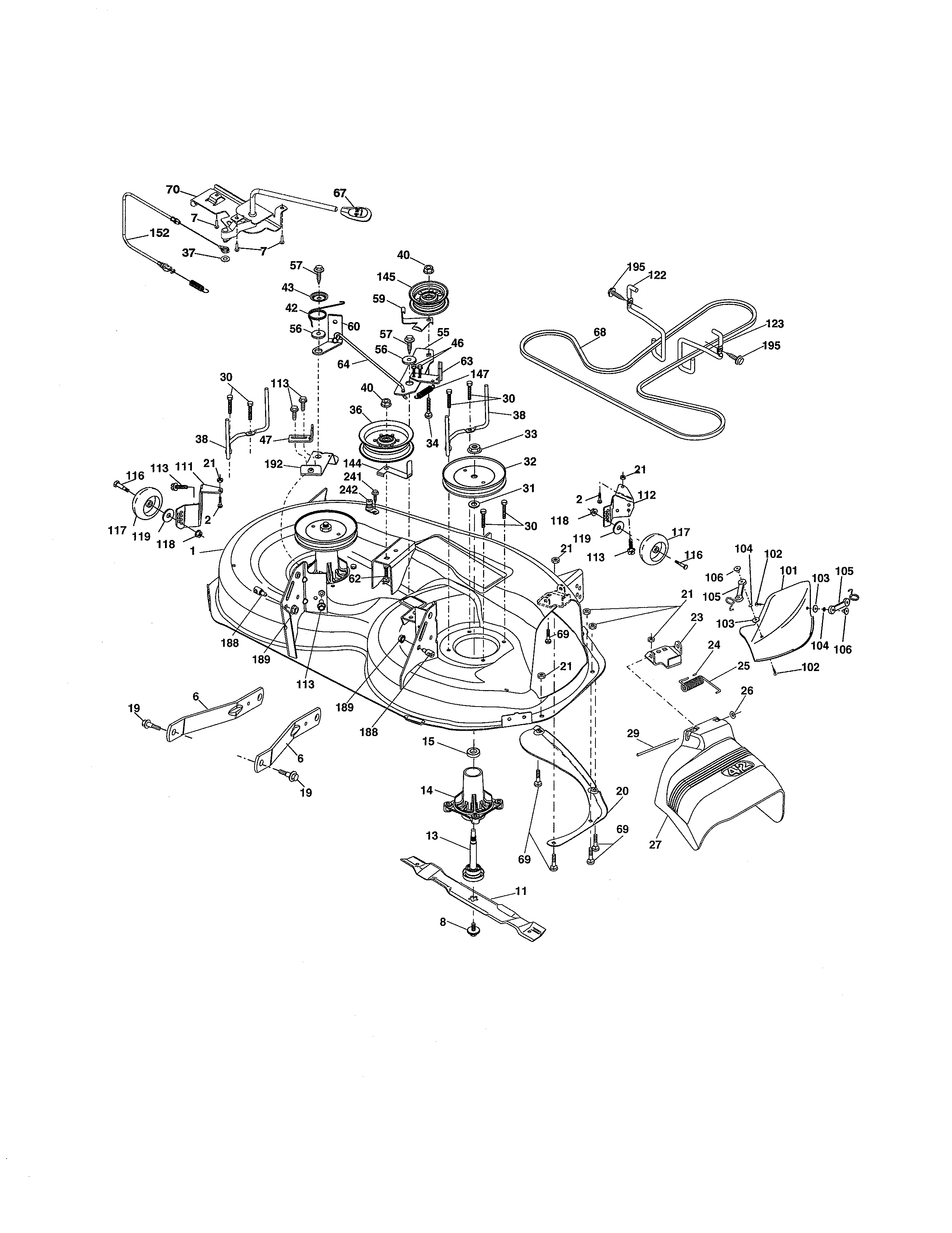 Craftsman 917254142 mower diagram