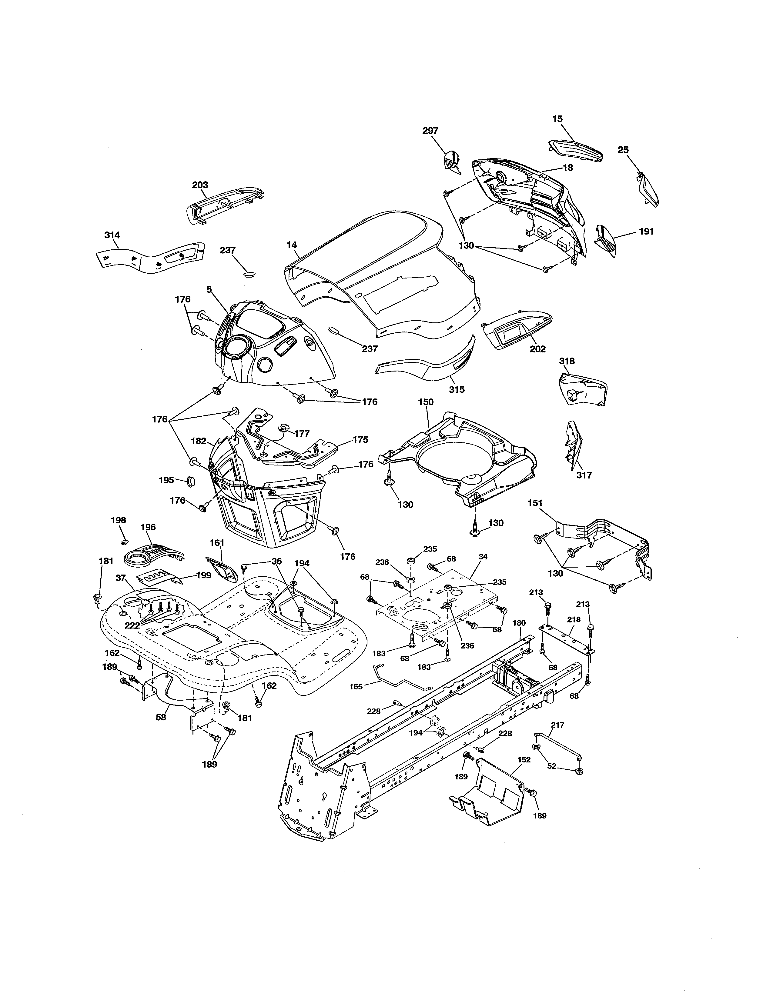 Craftsman 917288670 chassis & enclosures diagram