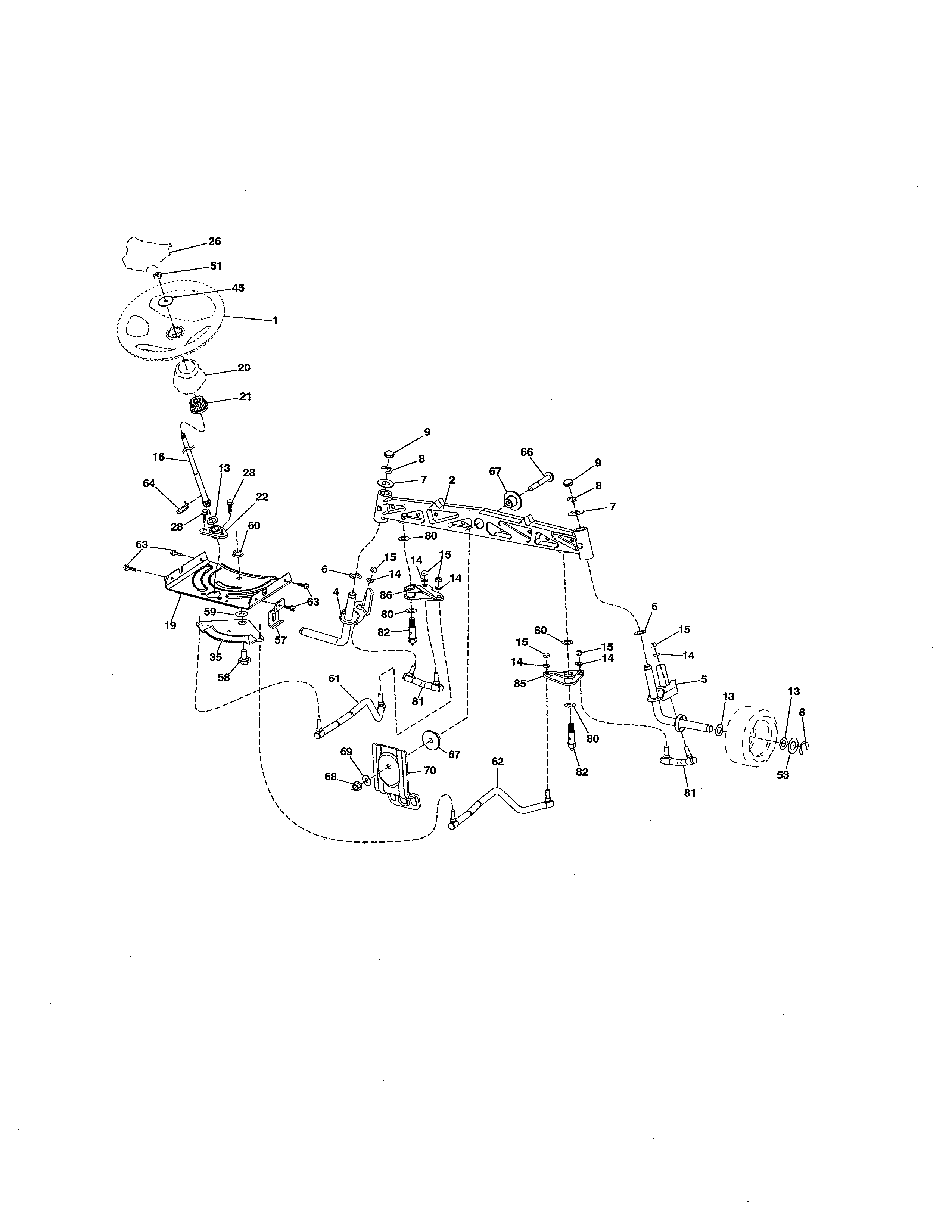 Craftsman 917288670 steering diagram