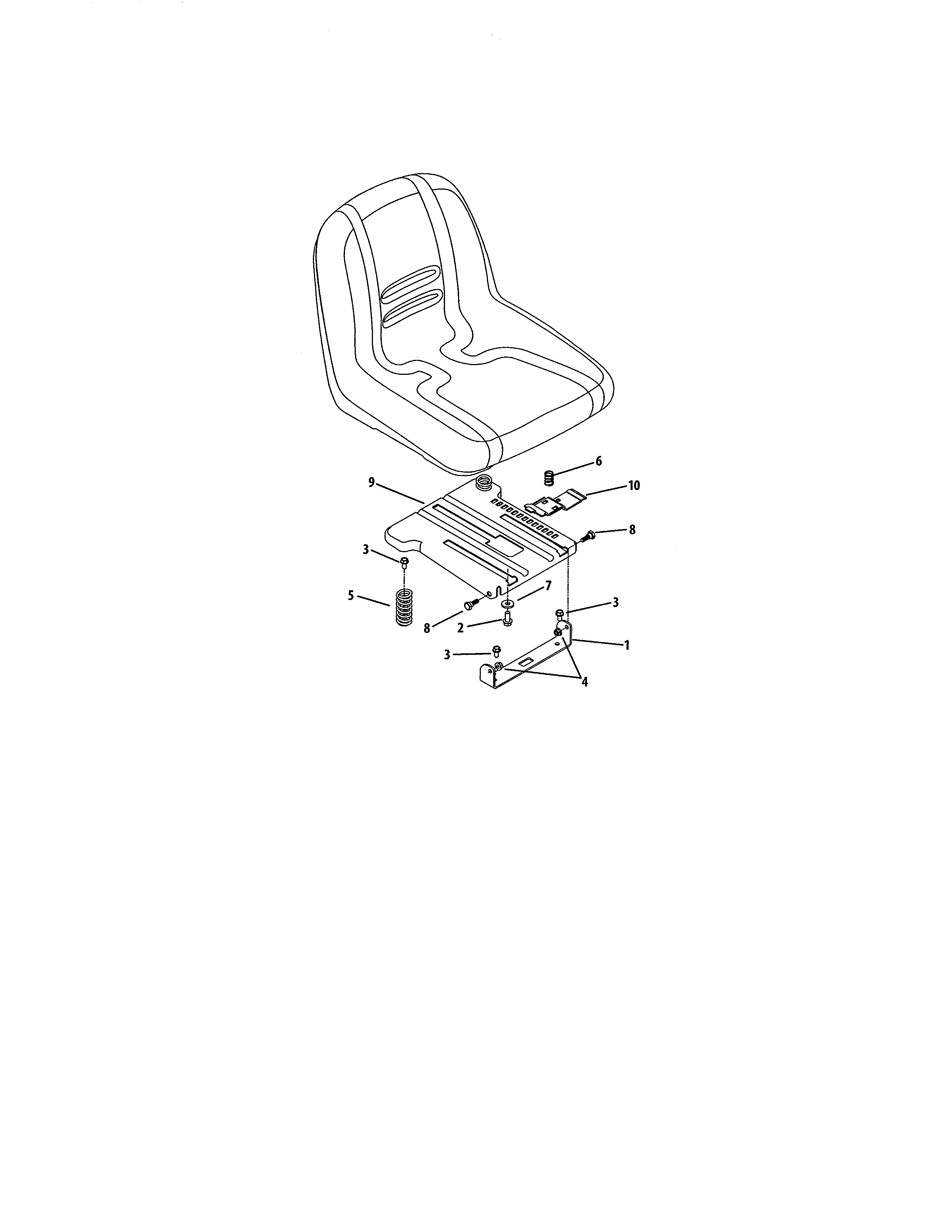 Cub Cadet 17AI2ACP056 seat adjustment diagram