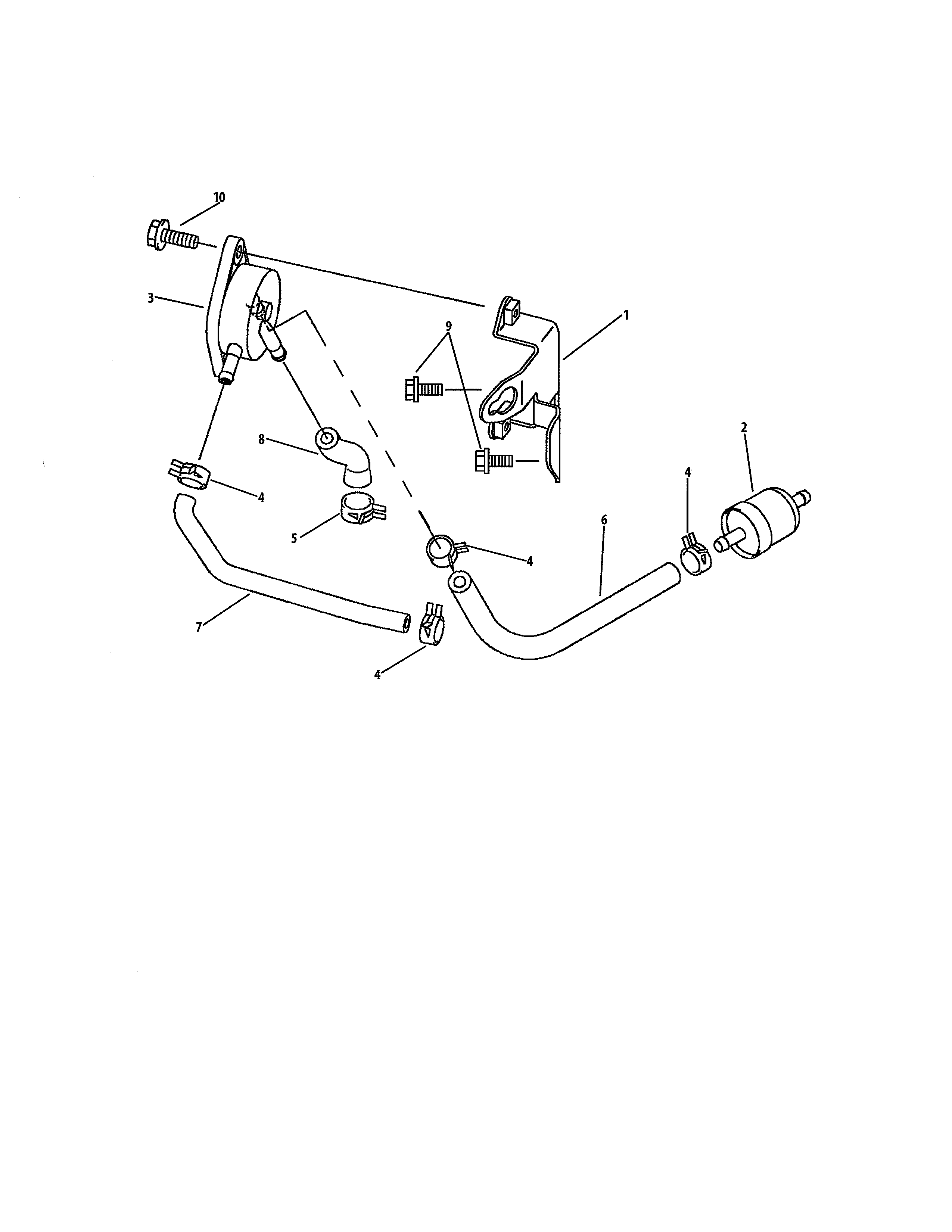 Cub Cadet 17AI2ACP056 fuel filter pump diagram
