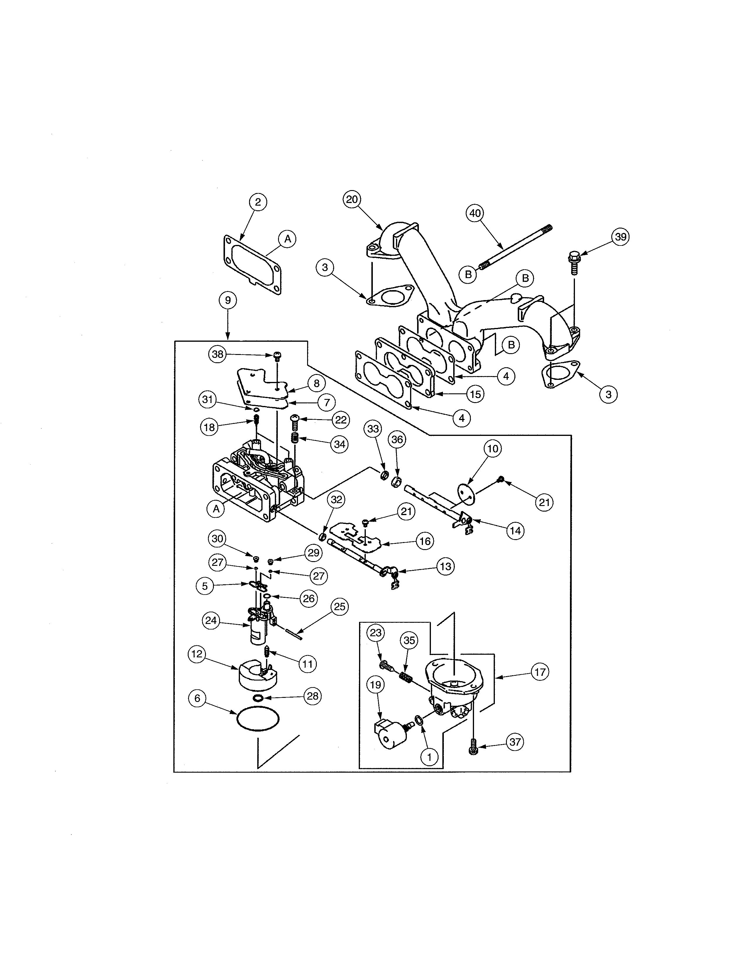 Cub Cadet 17AA5D7P756 carburetor diagram