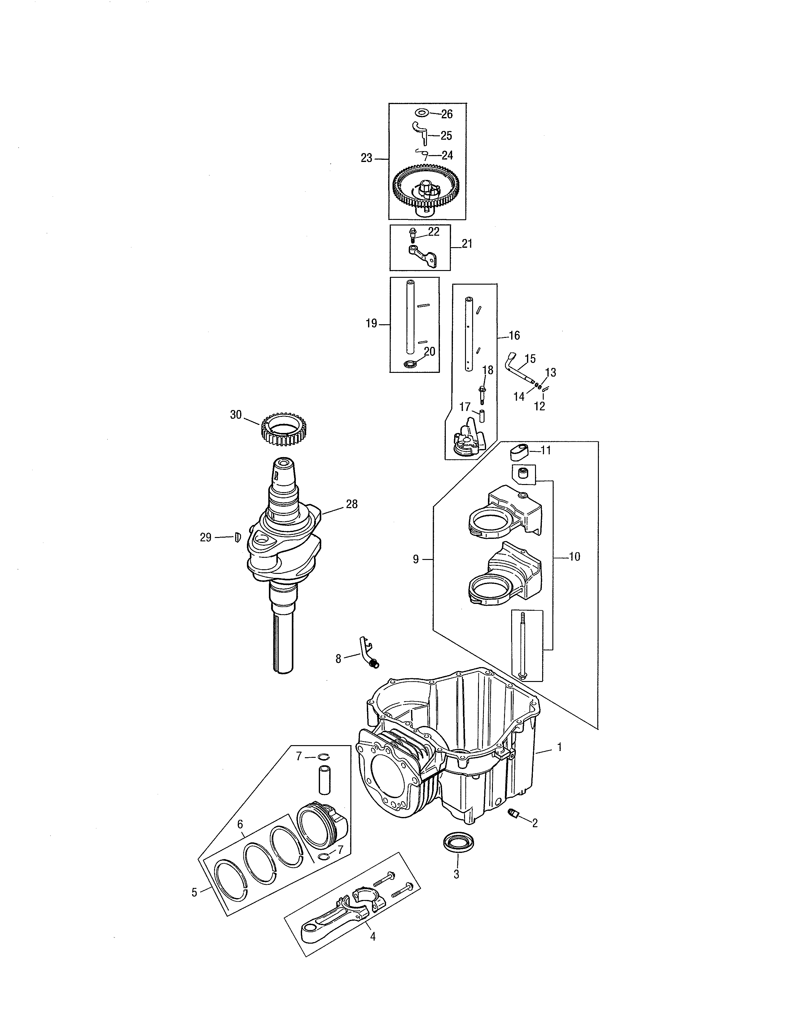 Cub Cadet 17AE2ACG756 crankcase diagram