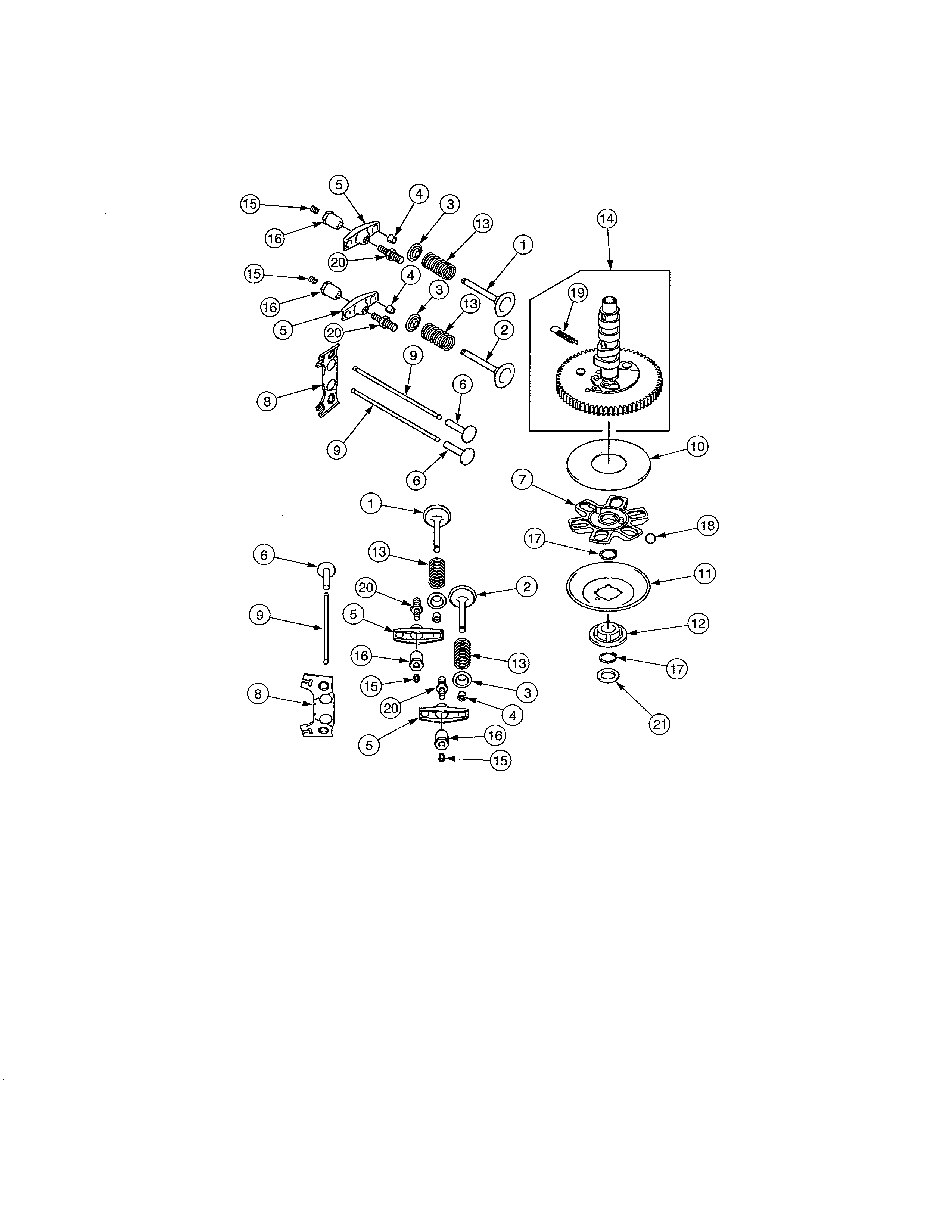 Cub Cadet 17AI2ACP756 camshaft/valves diagram