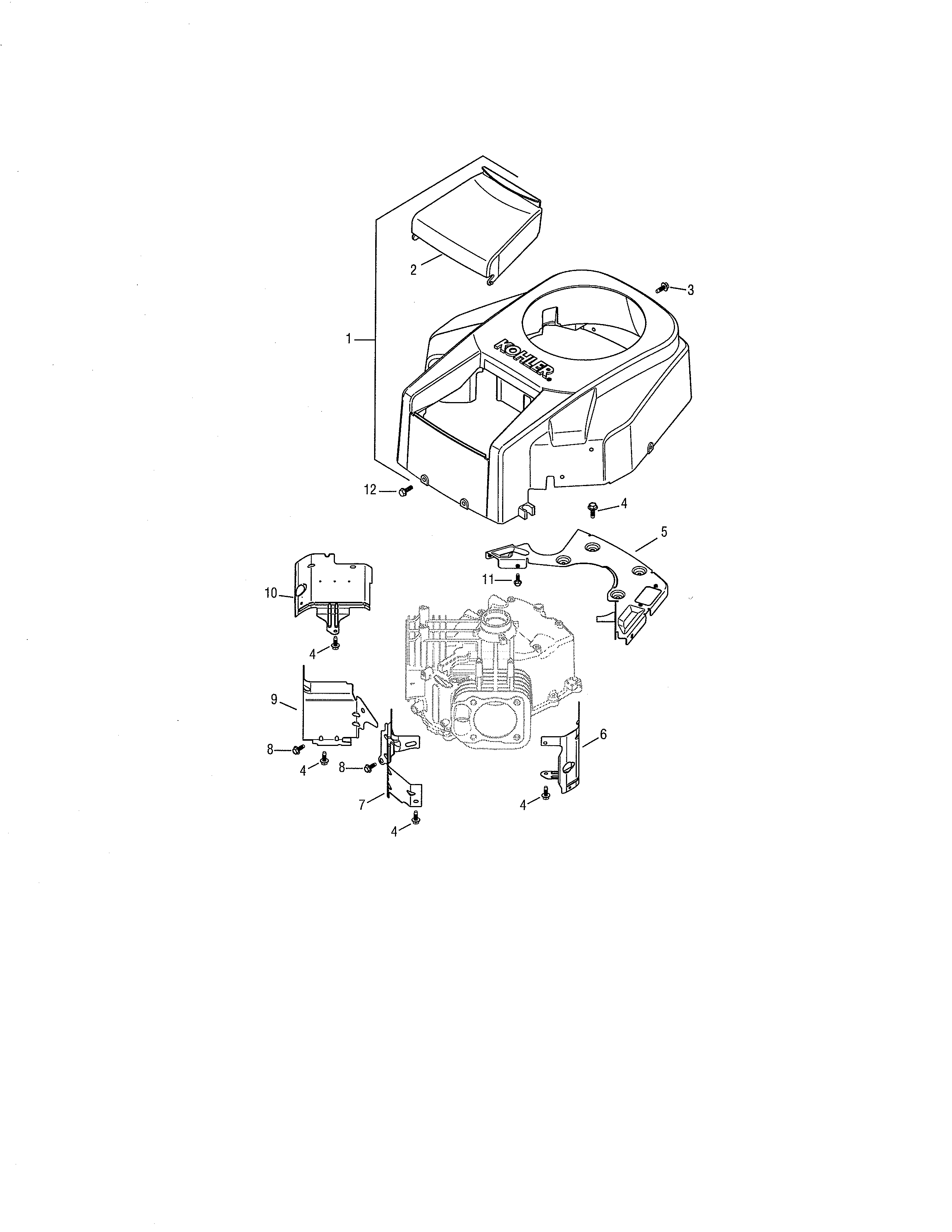Cub Cadet 13AP11CP756 blower housing/baffles diagram