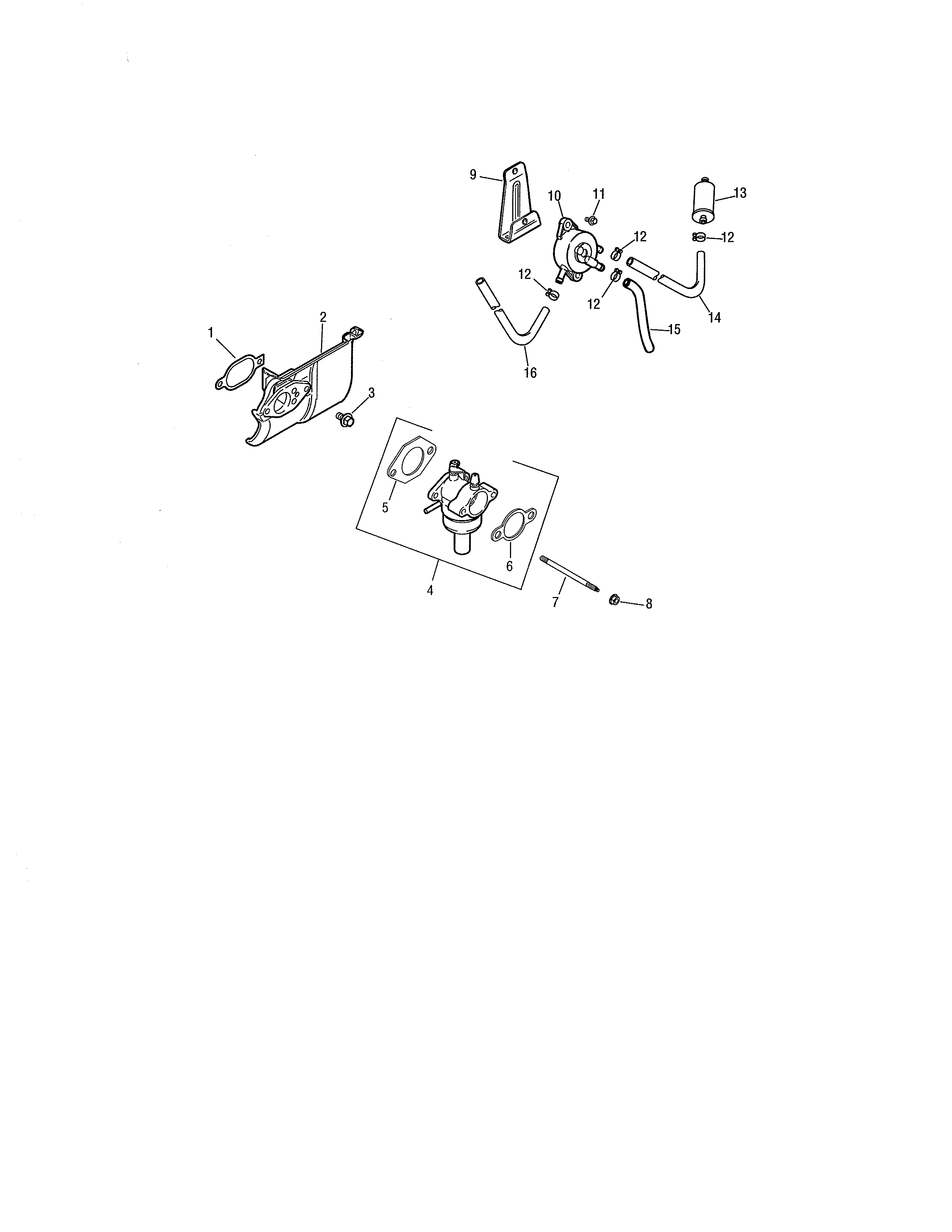 Cub Cadet 13AX11CG756 fuel system diagram