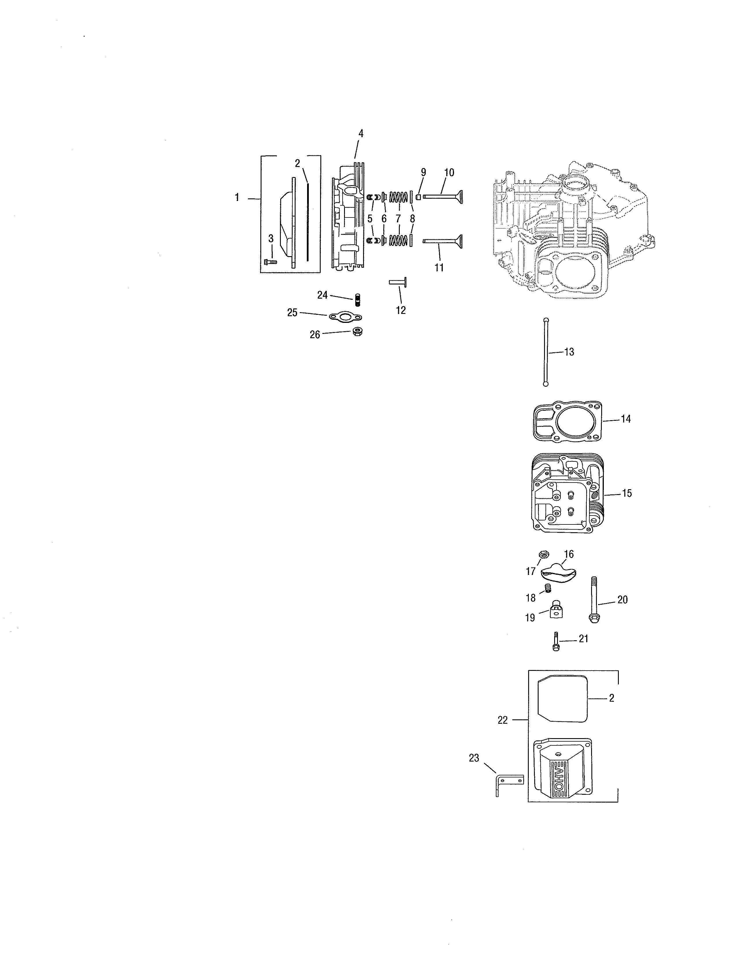 Cub Cadet 13AX11CG756 cylinder head diagram
