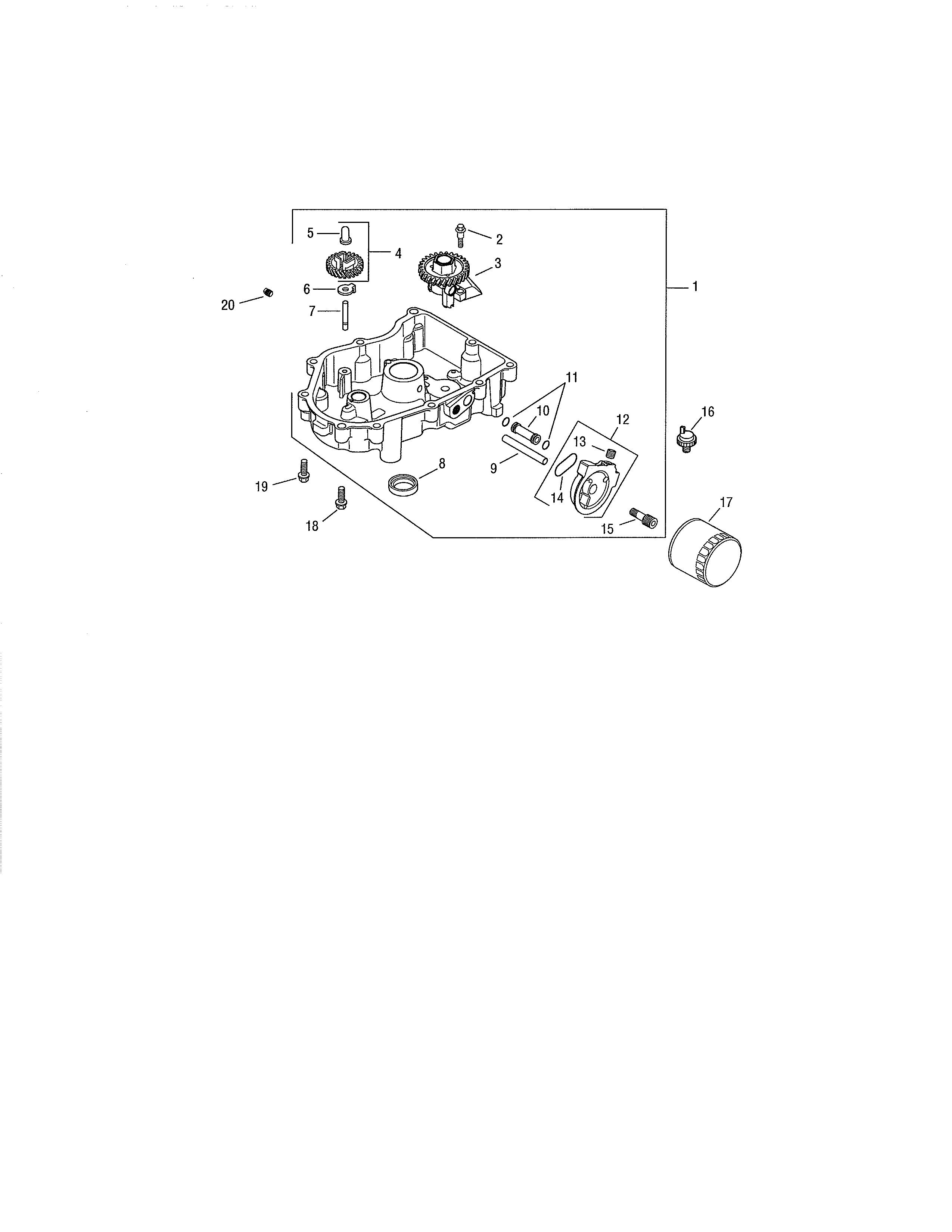Cub Cadet 13AX11CG756 oil pan/lubrication diagram