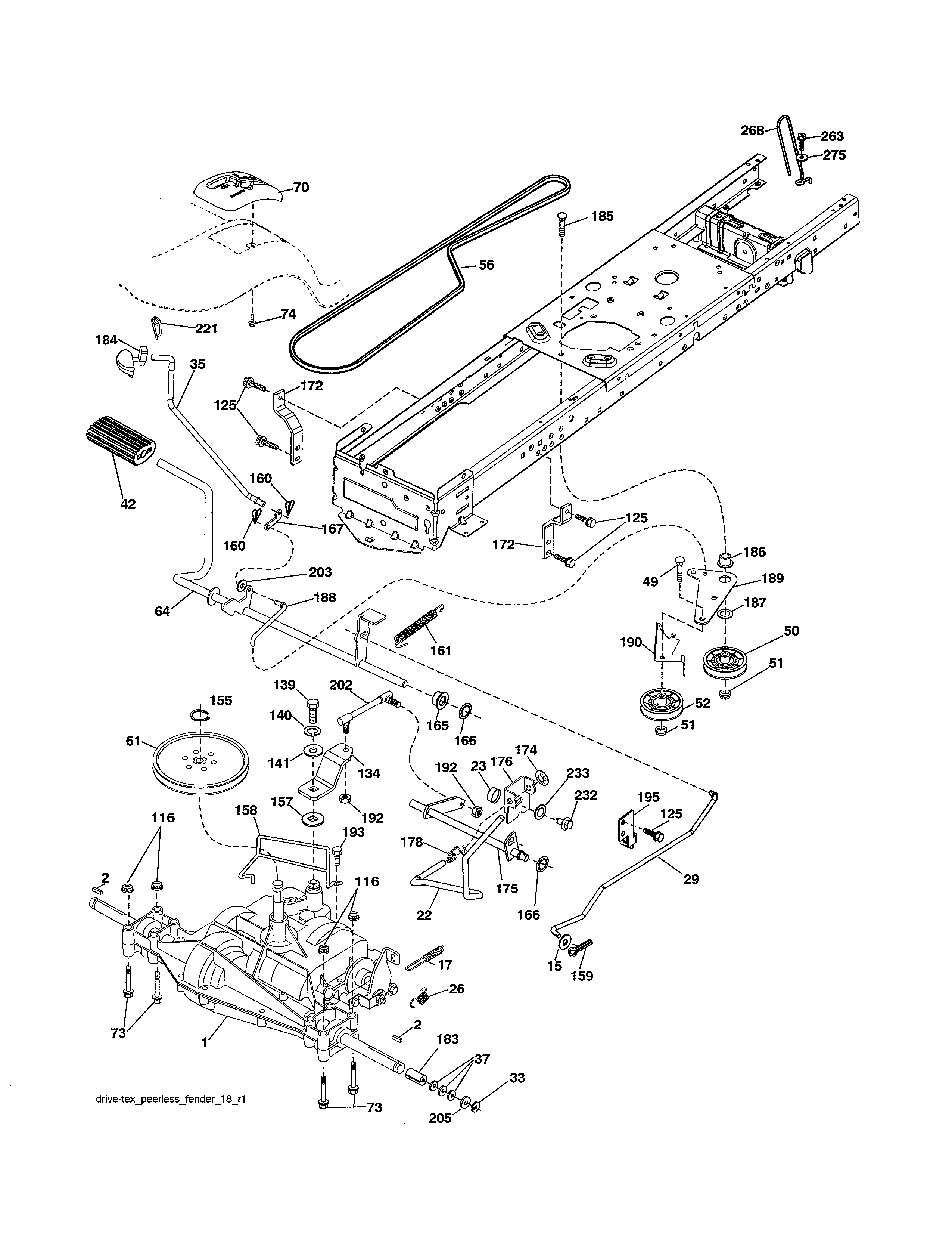 Craftsman 917253642 ground drive diagram
