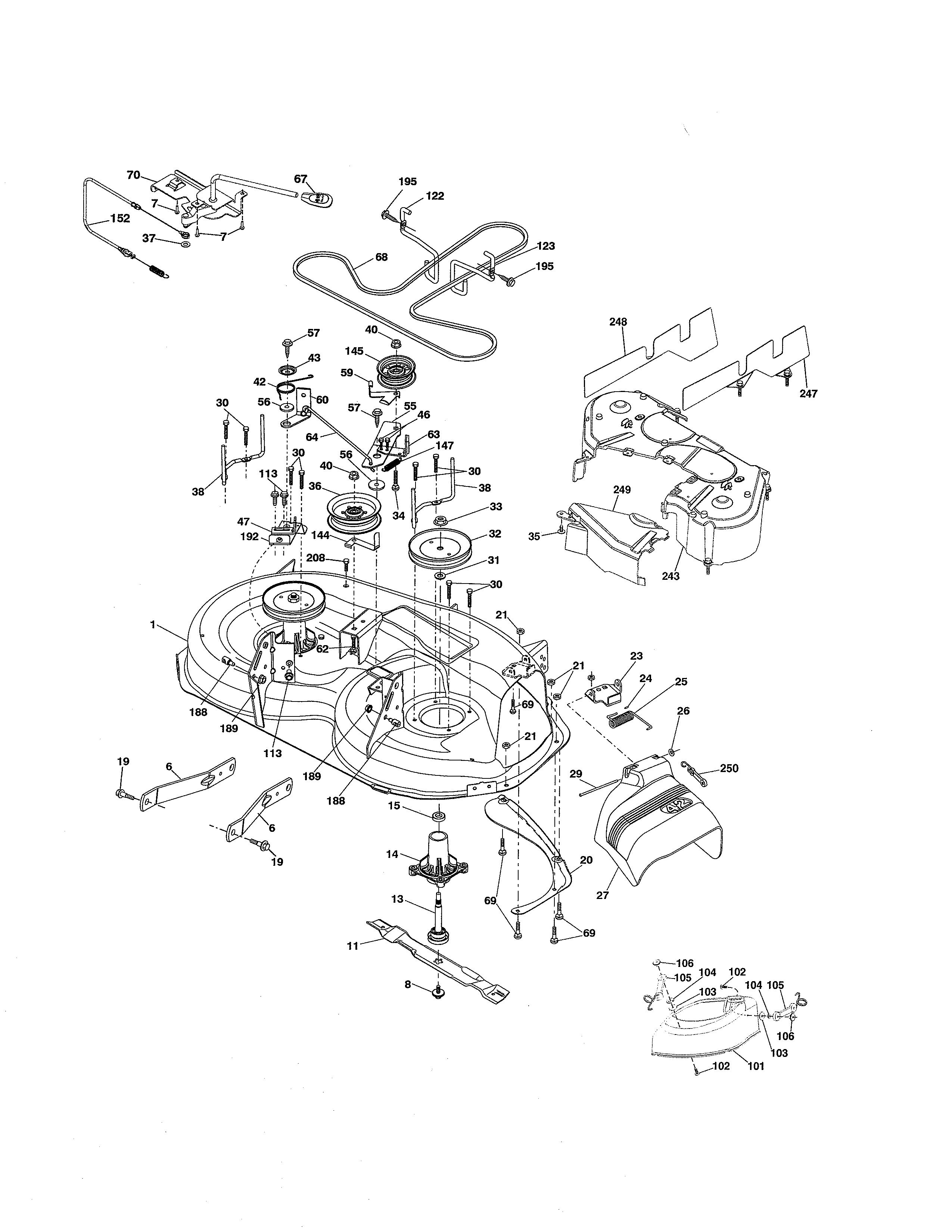 Craftsman 917254032 mower diagram