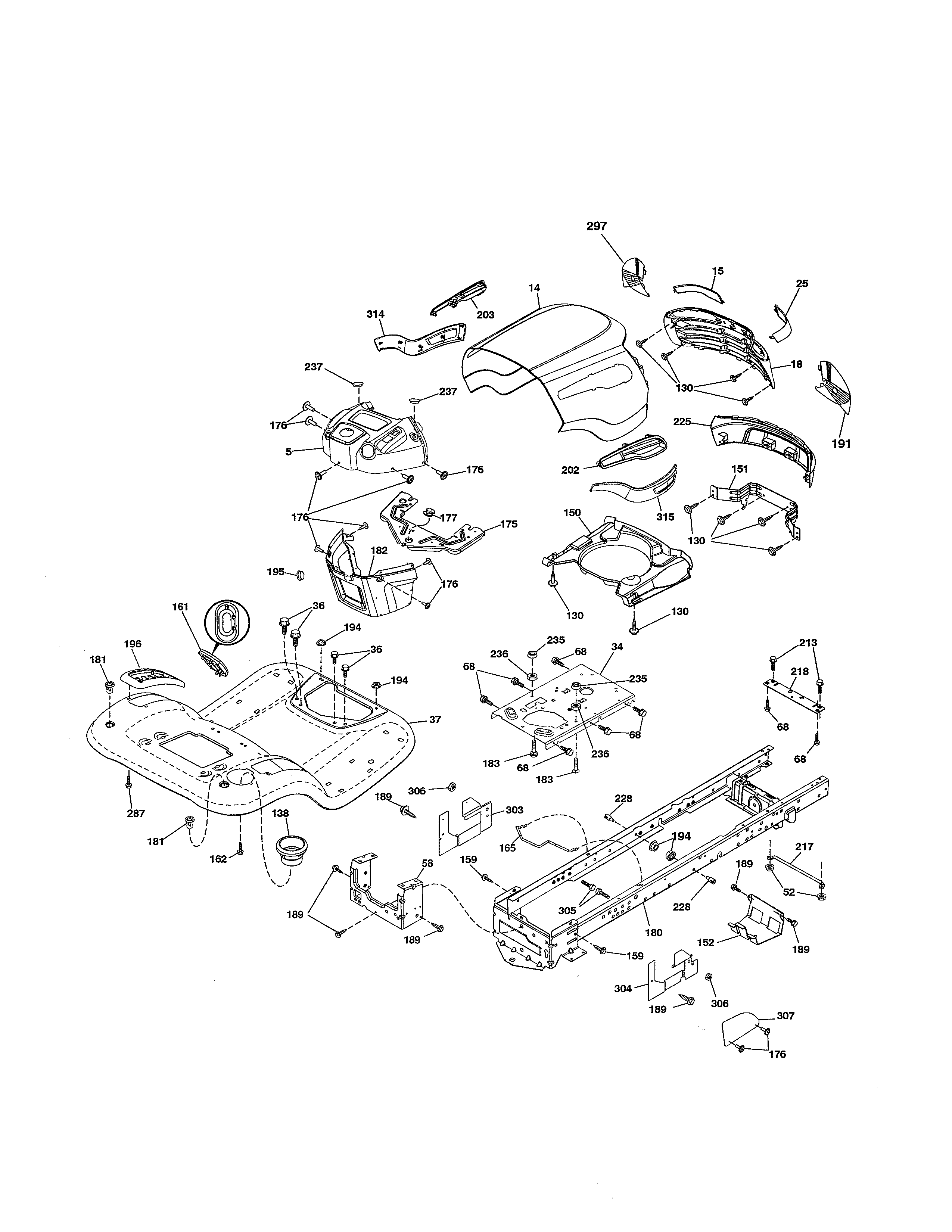 Craftsman 917254061 chassis & enclosures diagram