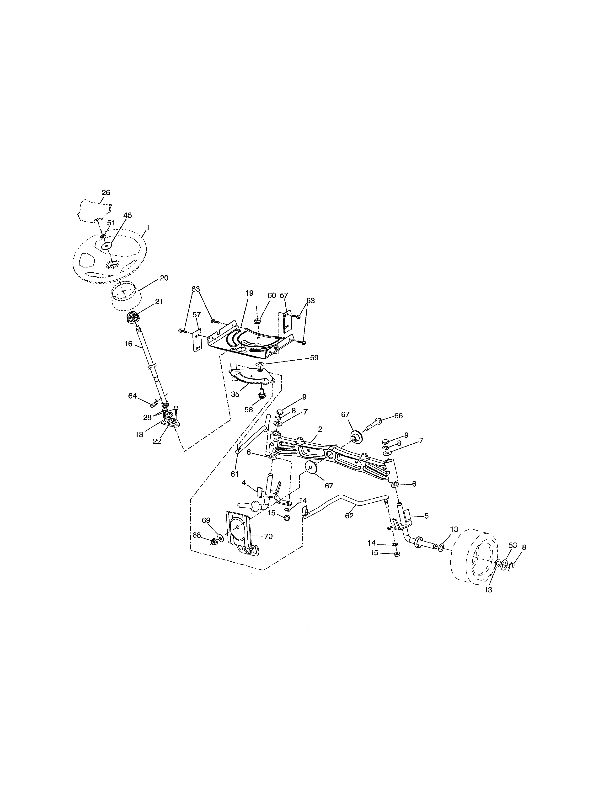 Craftsman 917254061 steering diagram