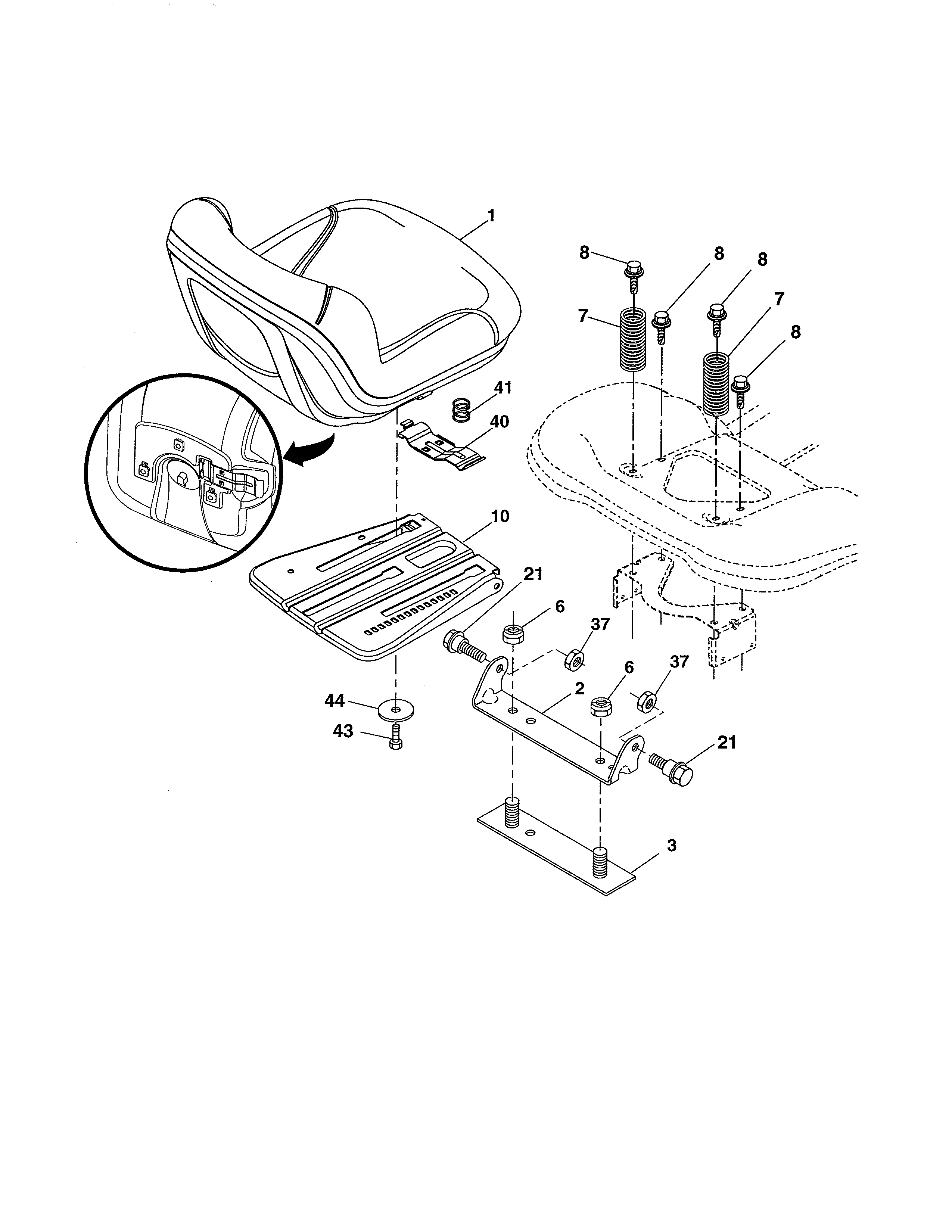 Craftsman 917254061 seat diagram