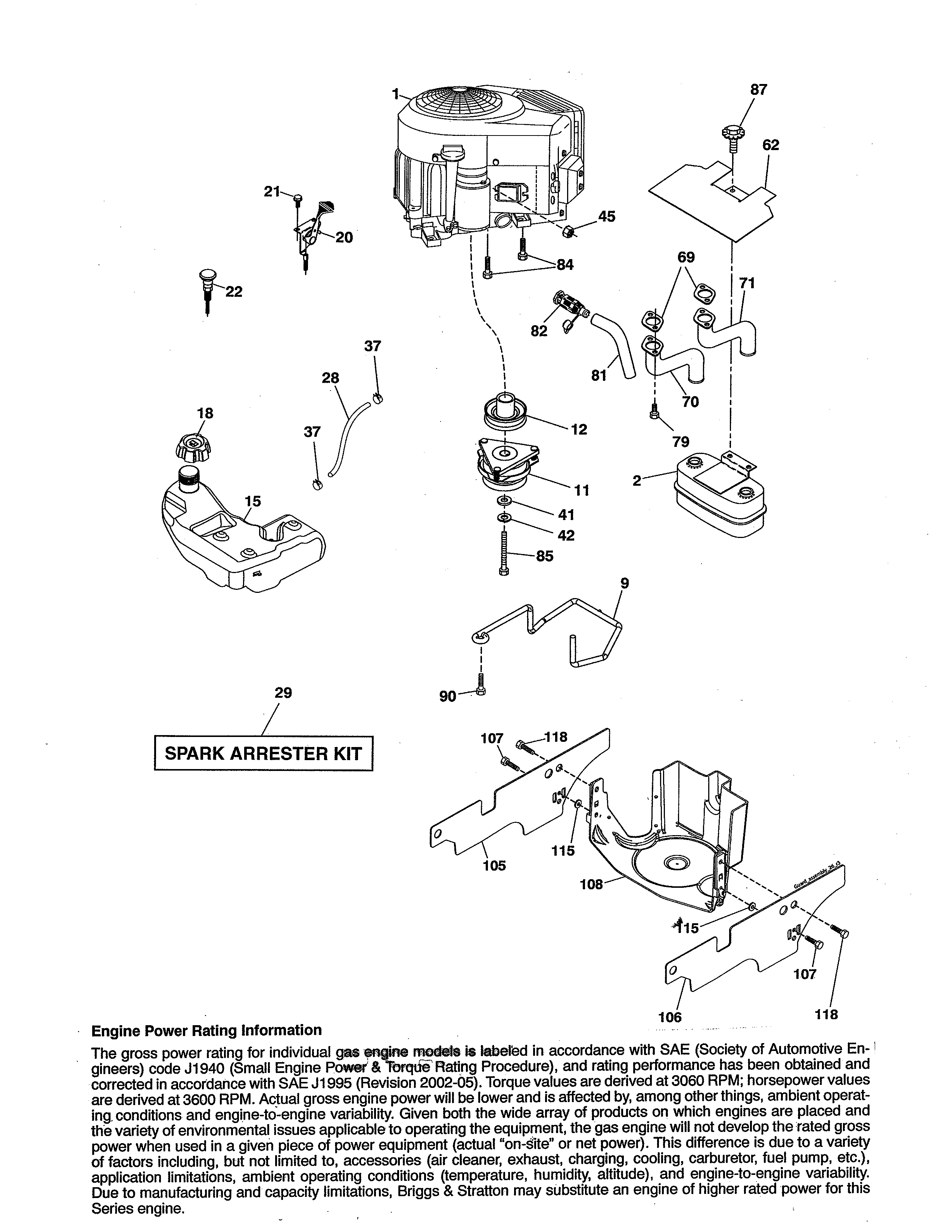 Craftsman 917254061 engine diagram