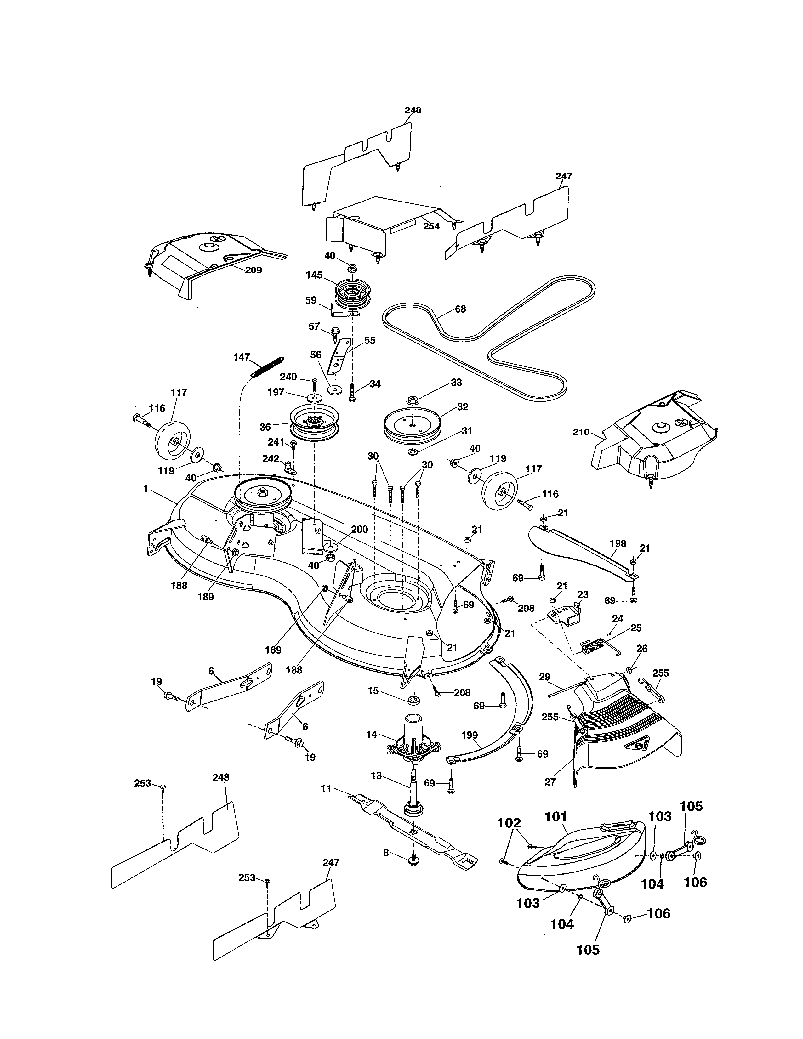 Craftsman 917254061 mower diagram