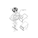 Snapper 7800709 engine/blade/grass bag diagram