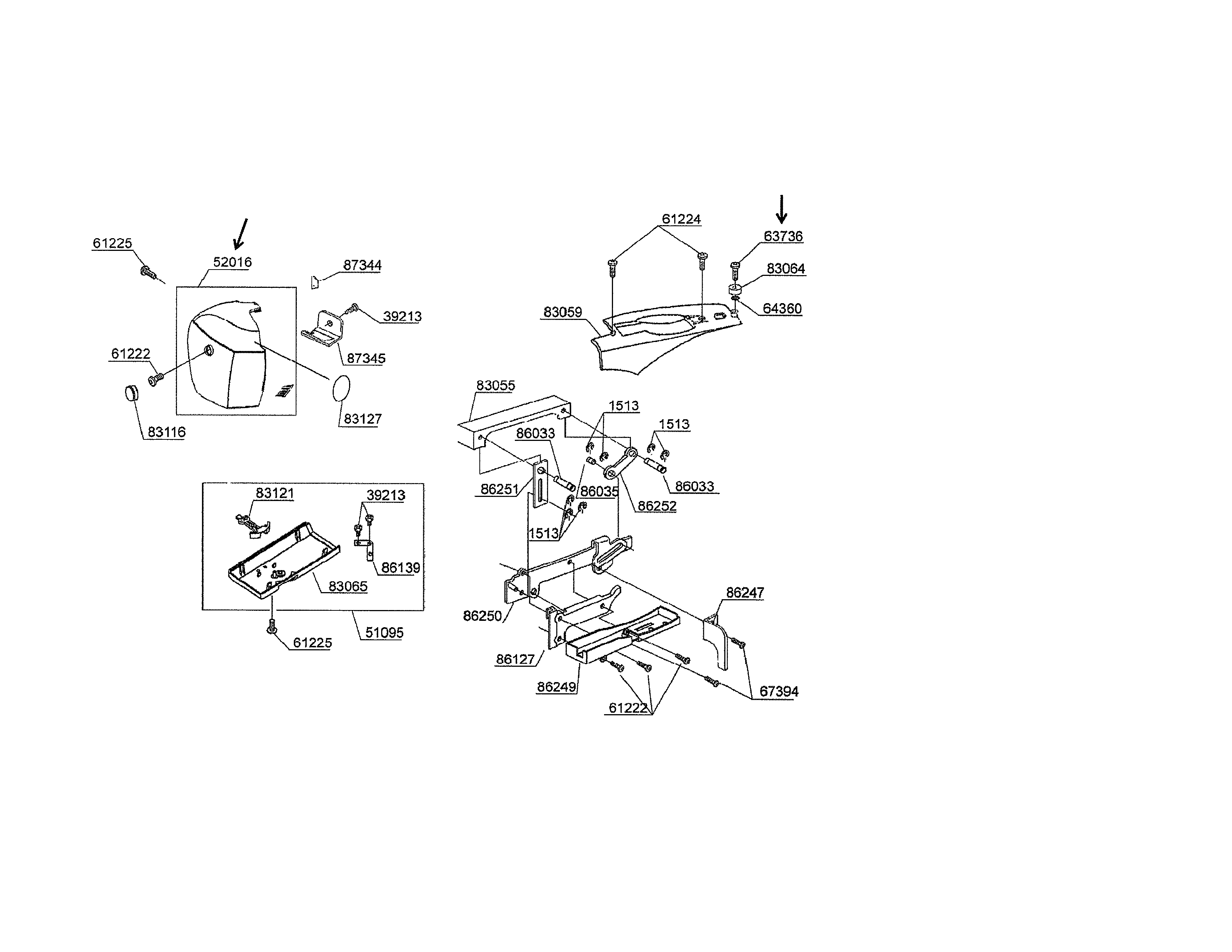Singer CE-350 bottom cover/handle/face cover diagram