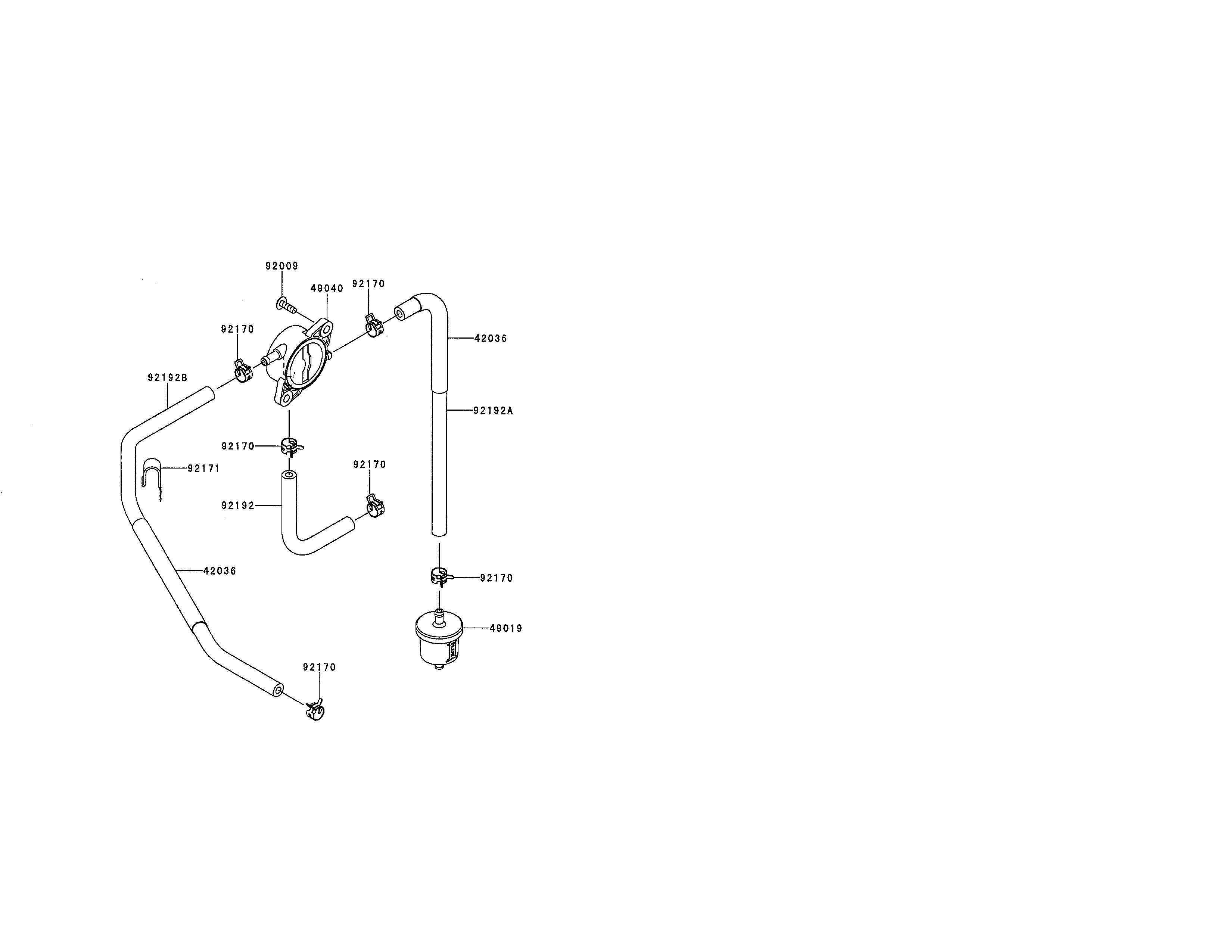 Dixon D26KH54 (96046001300) fuel tank/fuel valve diagram