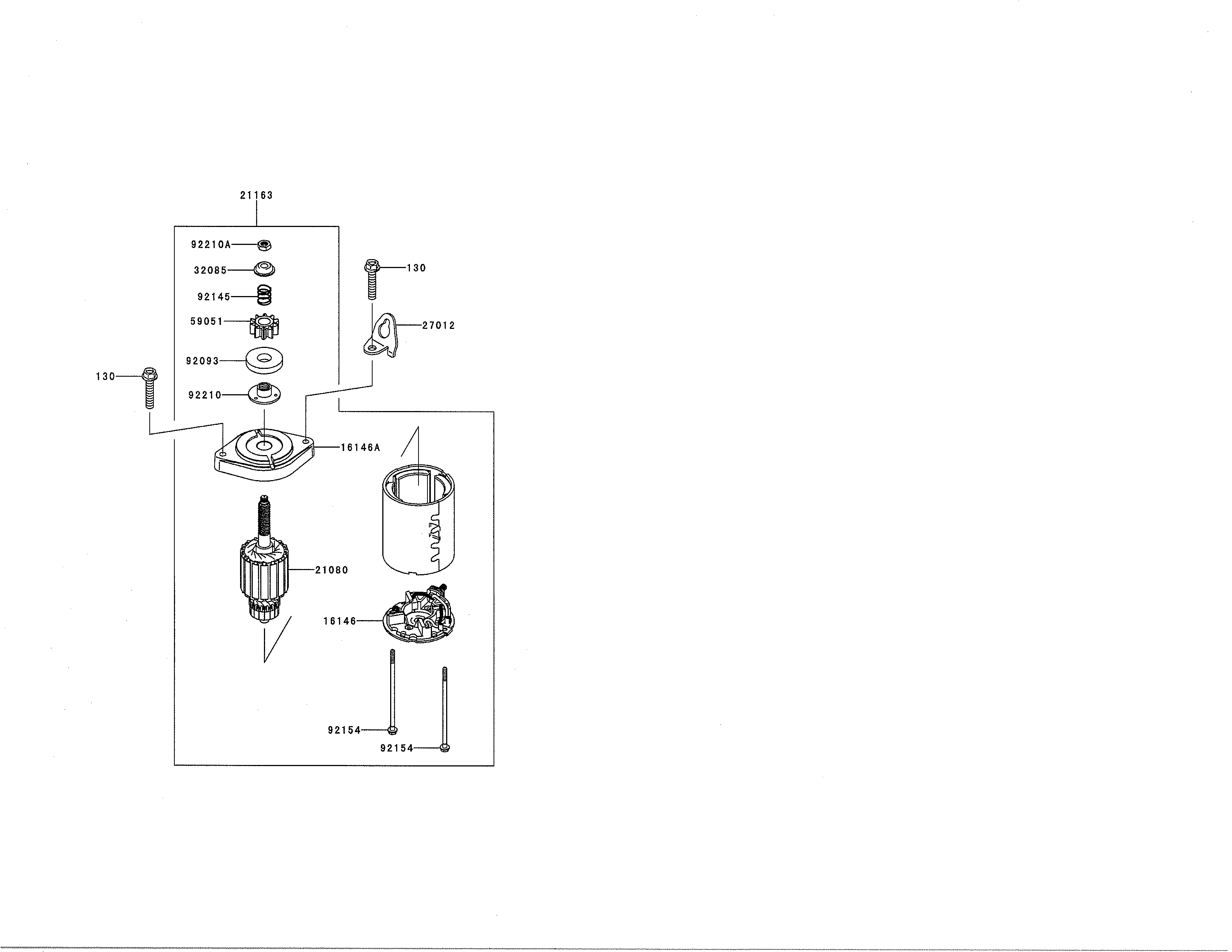 Dixon D26KH54 (96046001300) starter diagram