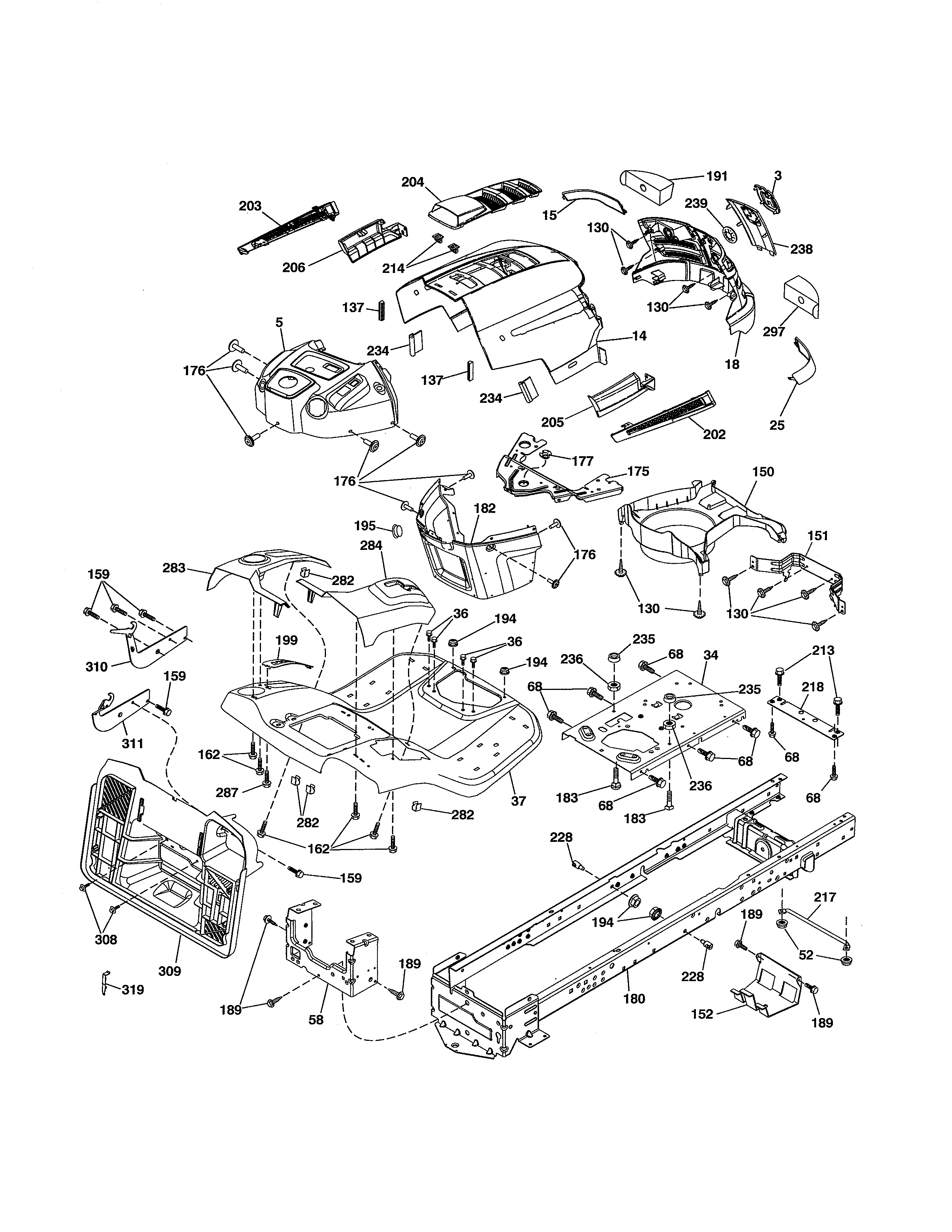 Husqvarna 917280020 chassis & enclosures diagram