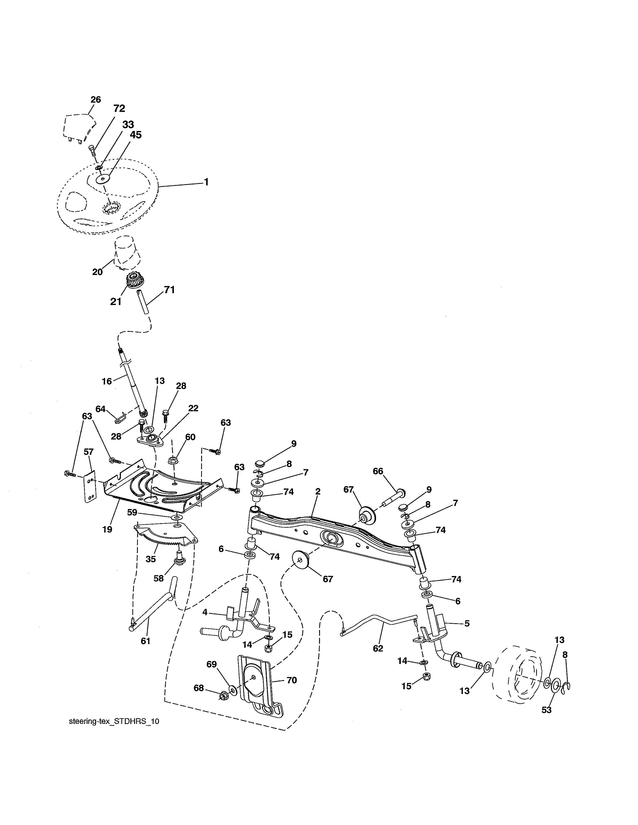 Husqvarna 917280020 steering diagram