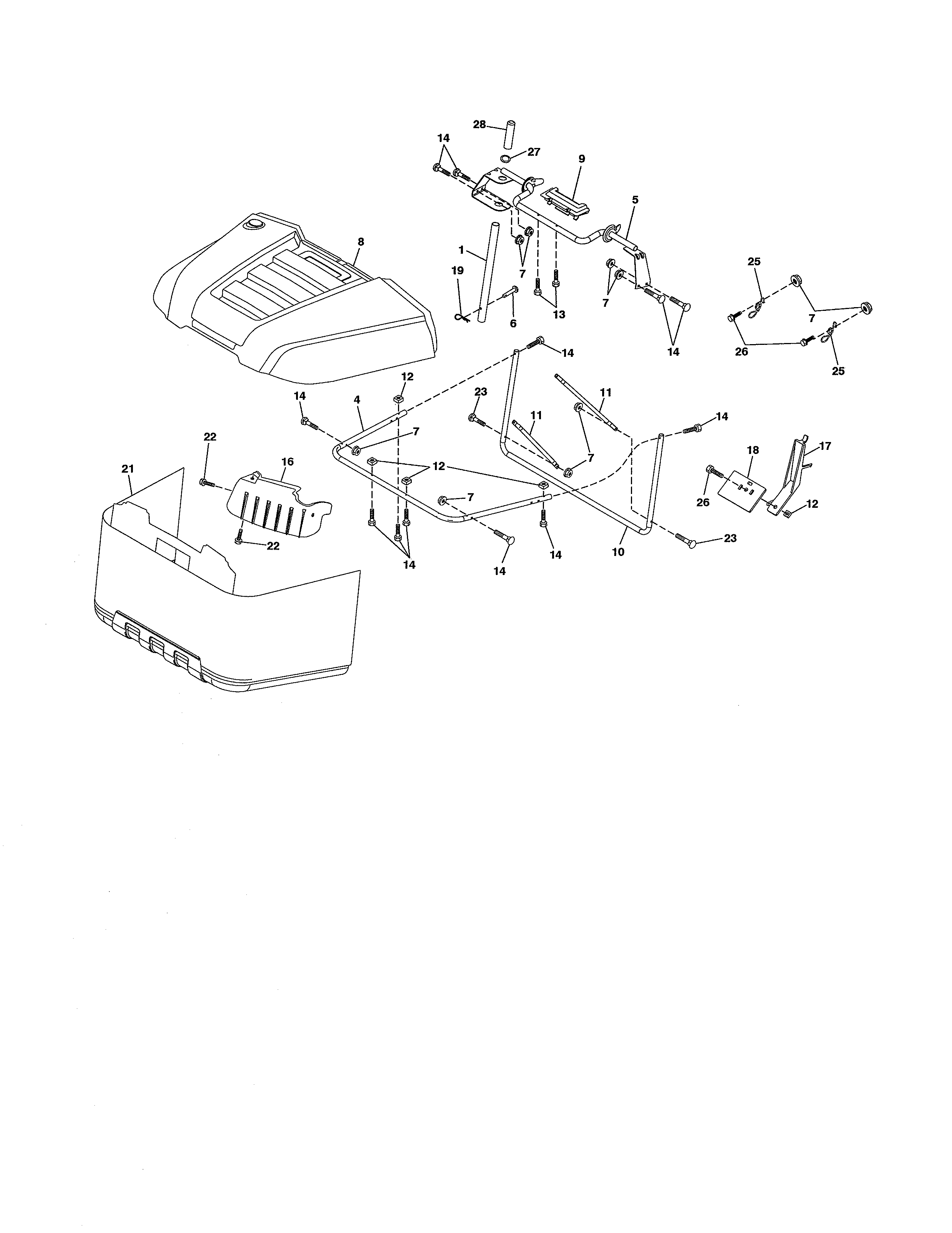 Husqvarna 917280020 bagger diagram