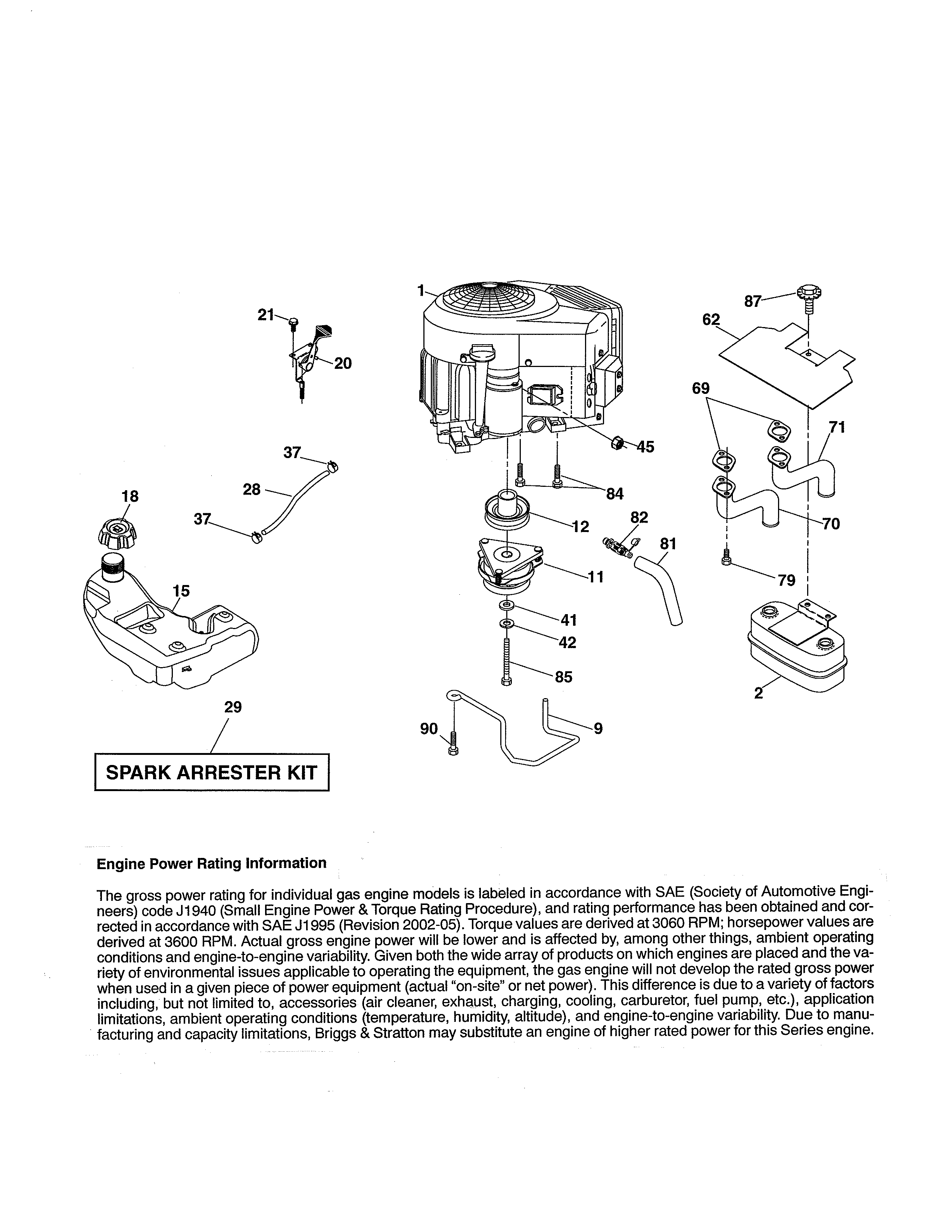 Husqvarna 917240440 engine diagram