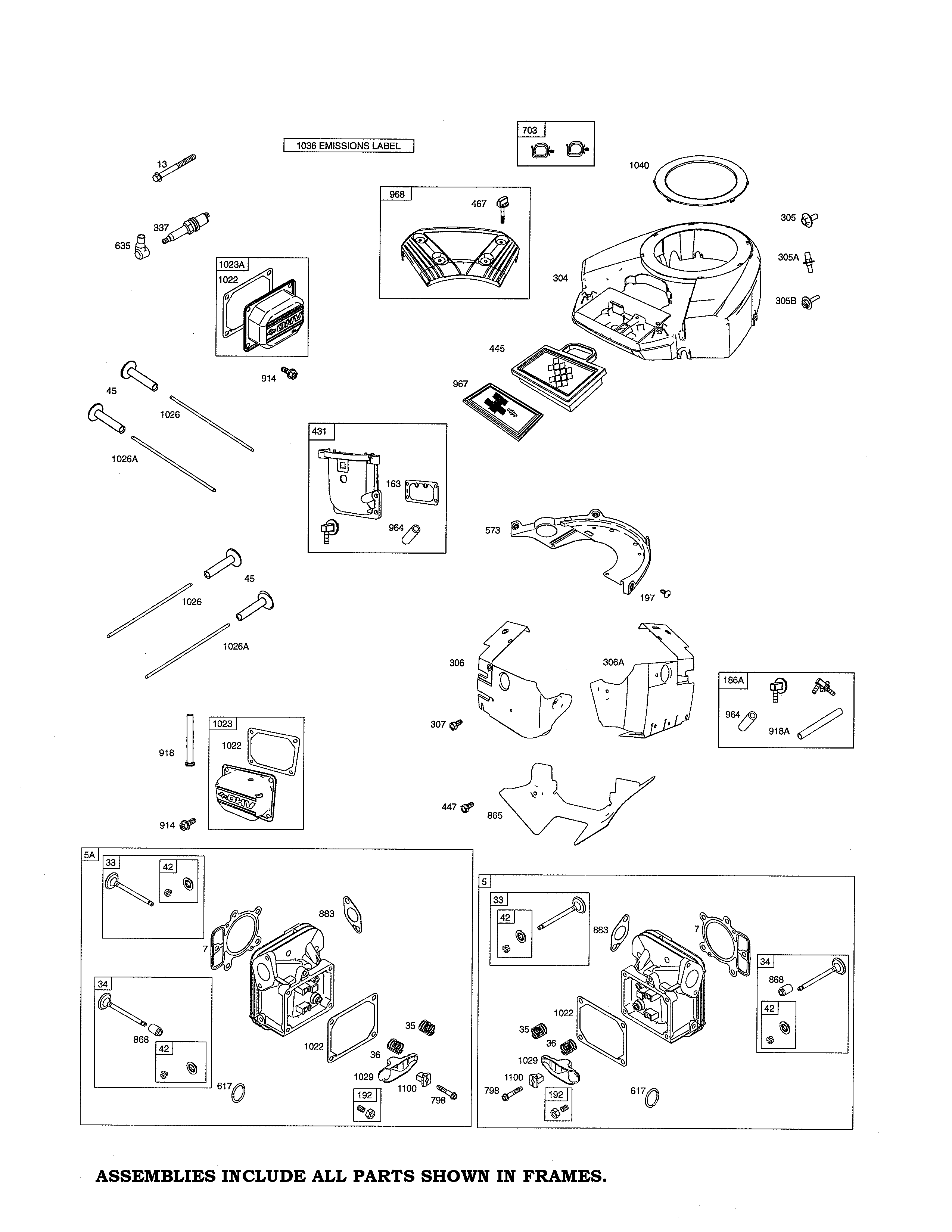 Husqvarna 917240442 blower housing/head-cylinder diagram