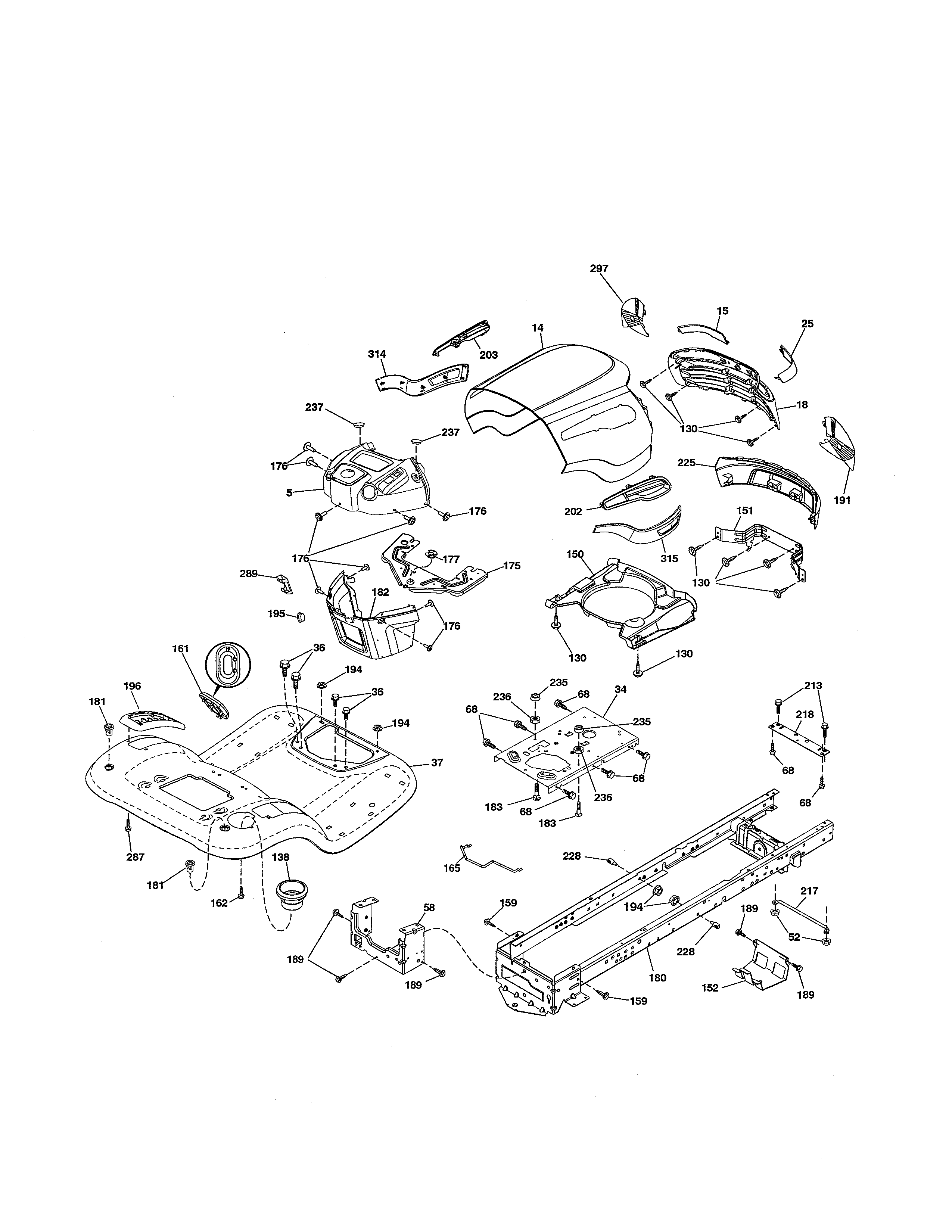 Craftsman 917254131 chassis and enclosures diagram