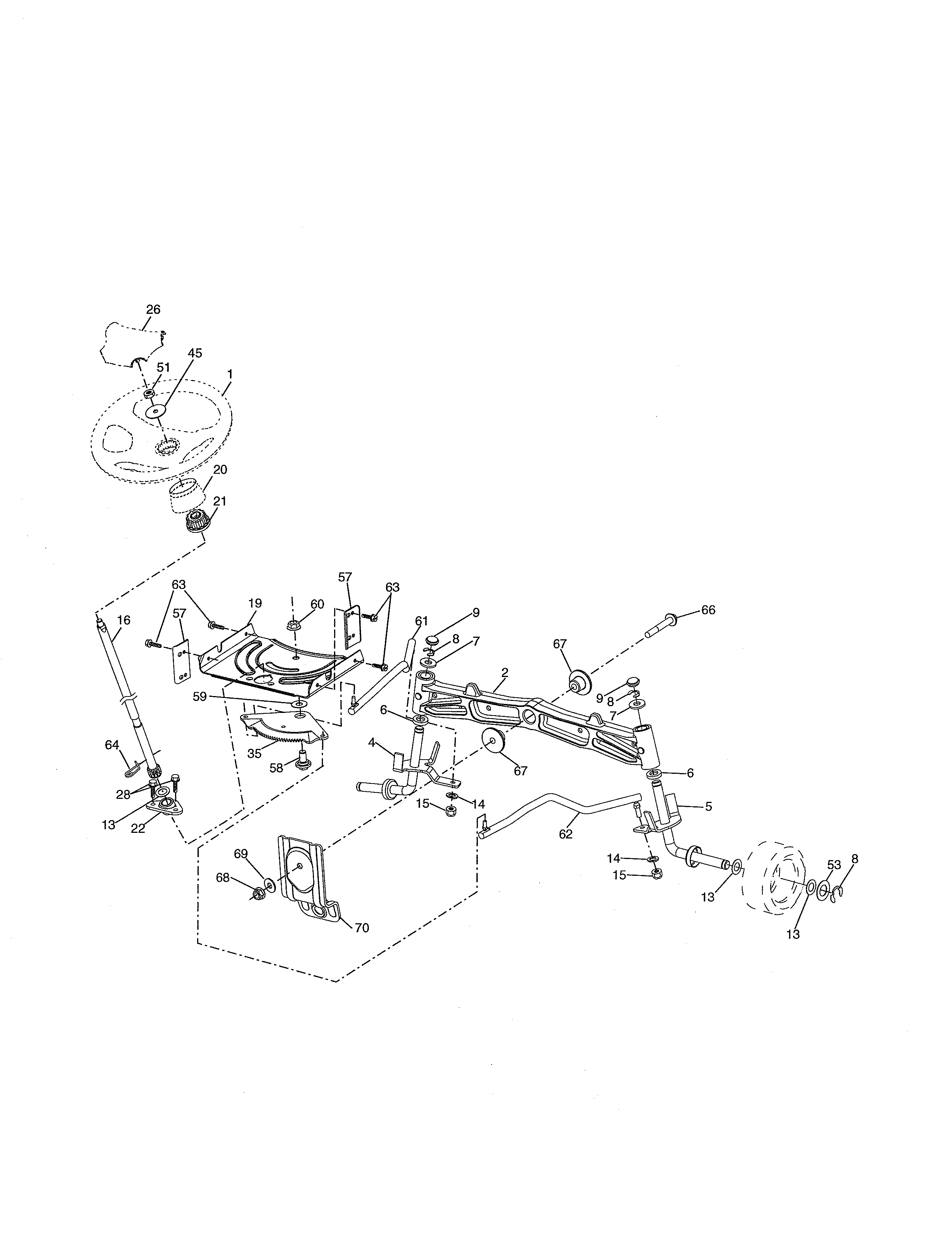 Craftsman 917254131 steering diagram
