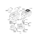 Dixon D22KH46 (96046001200) blower housing/baffles diagram