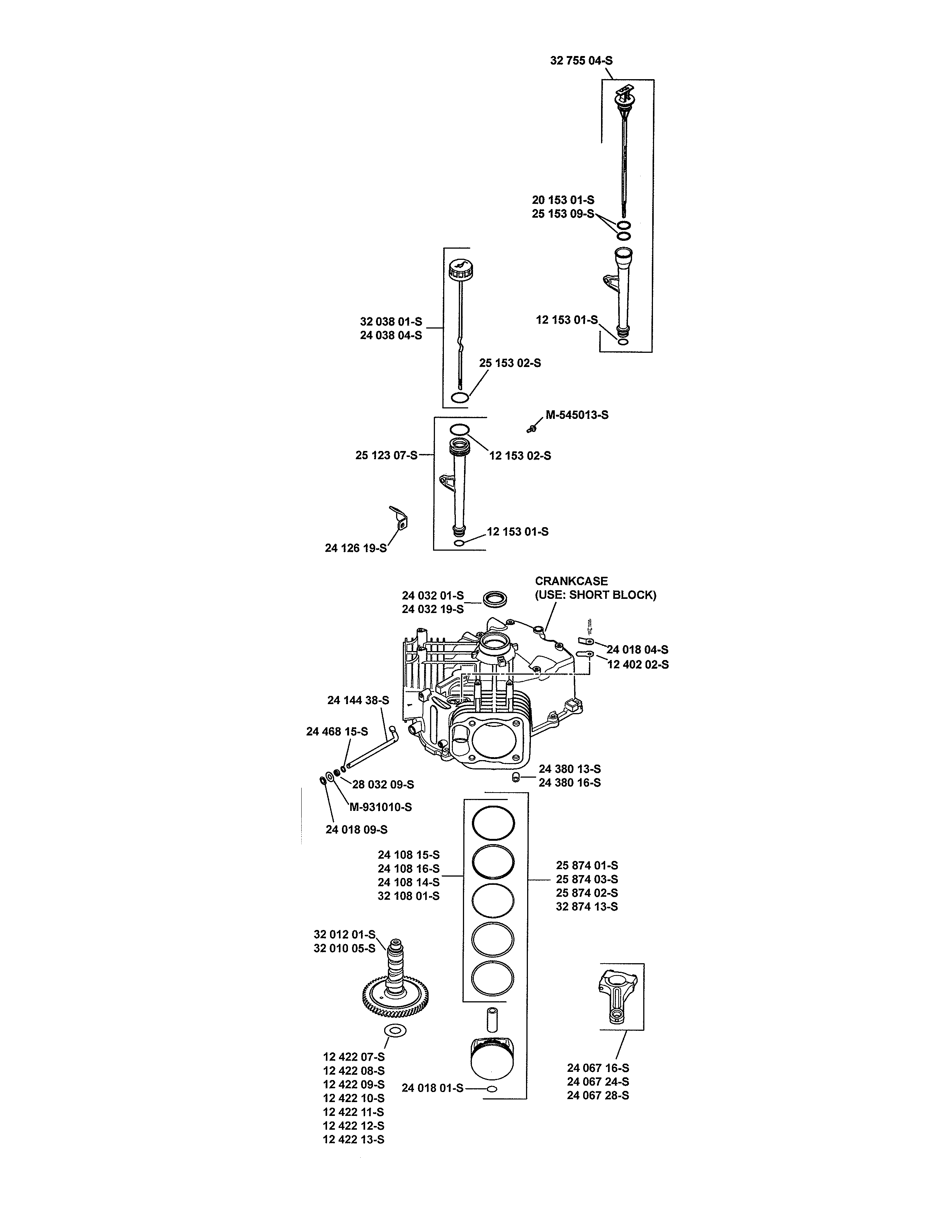 Ariens A2246YT (96046001700) crankcase diagram
