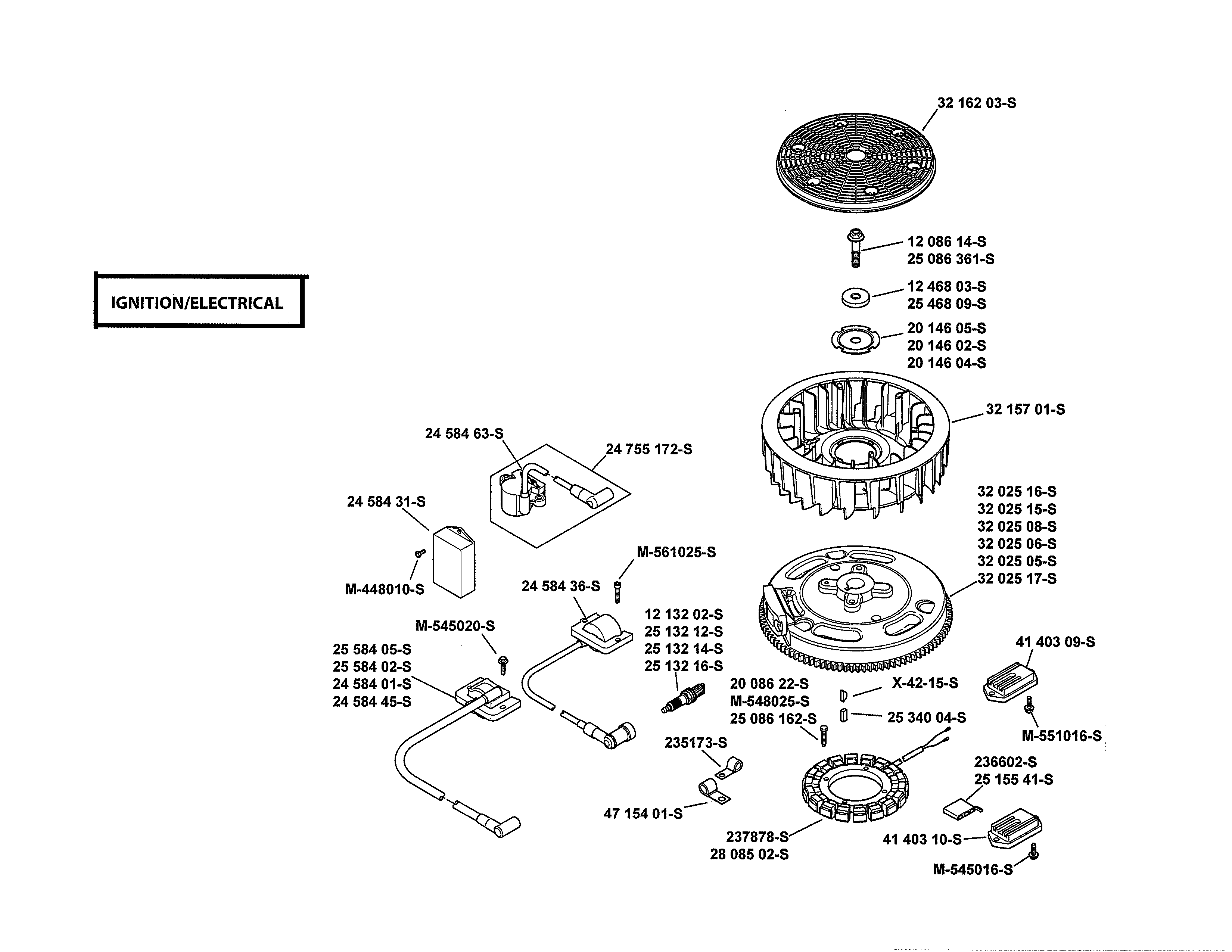 Ariens 93604300 ignition/electrical diagram