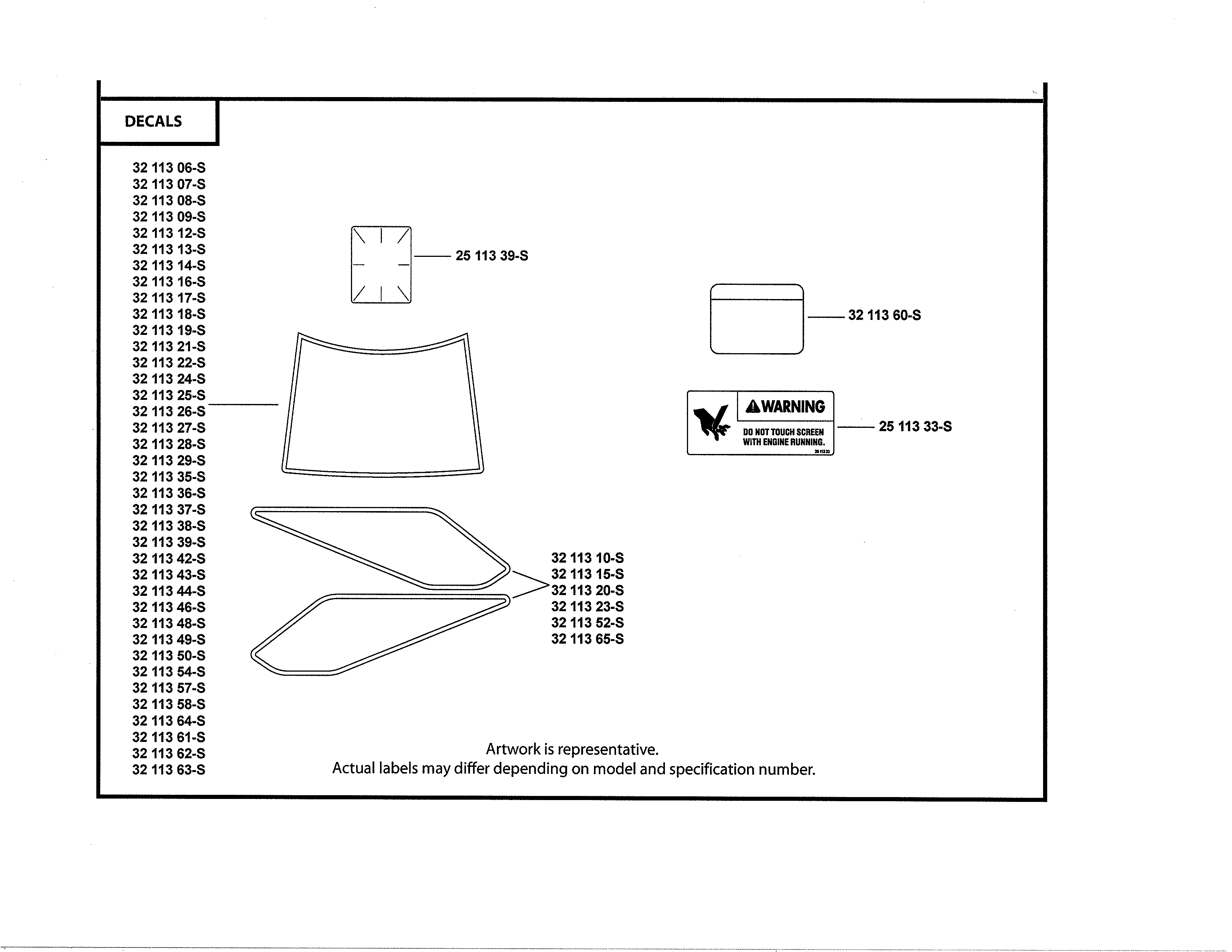 Ariens 93604300 decals diagram