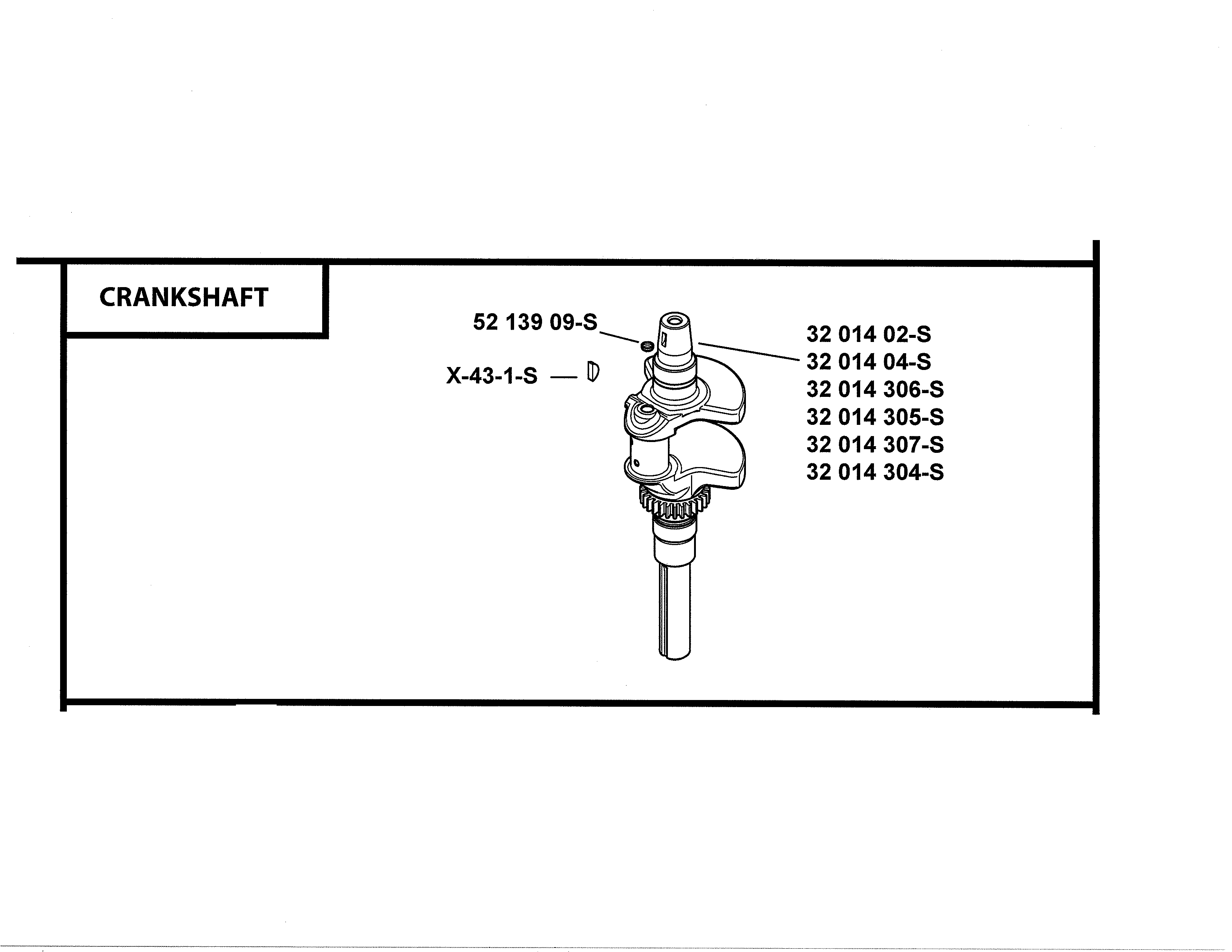 Dixon 96046002000 crankshaft diagram