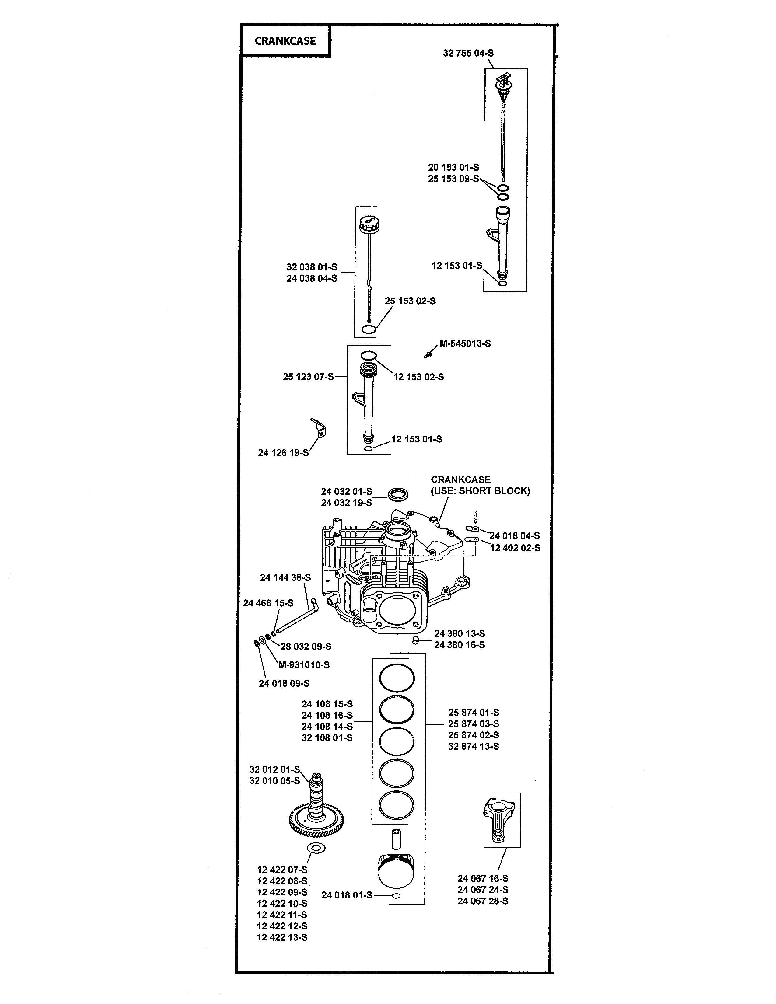 Dixon 96046002000 crankcase diagram