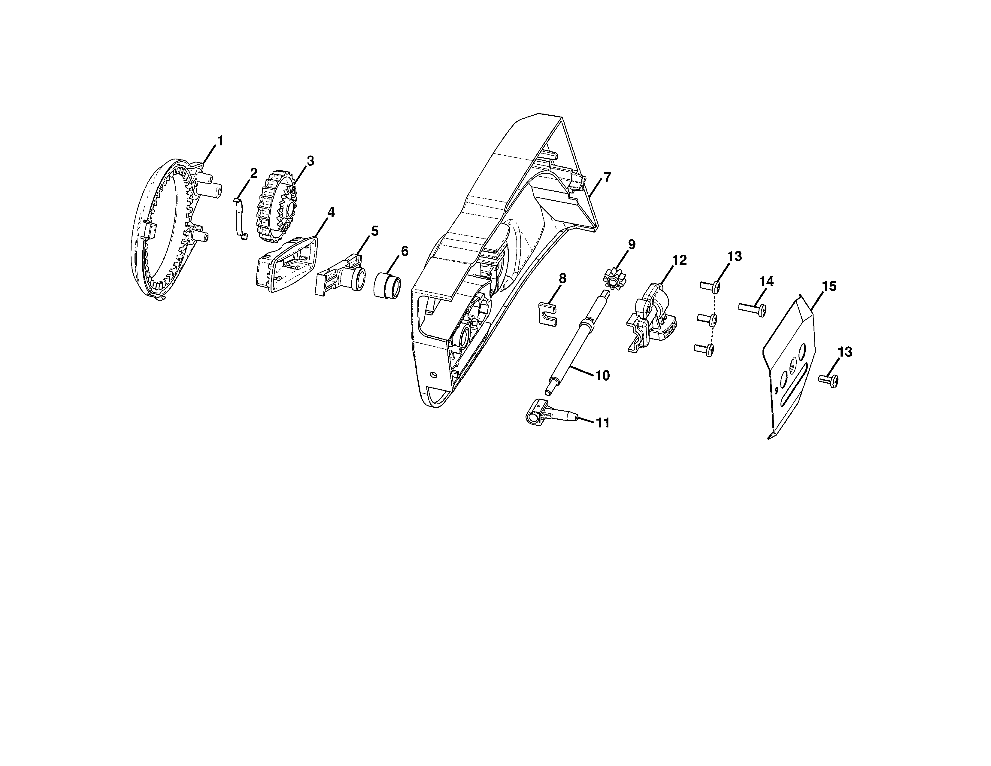 Homelite UT10519 clutch & gear covers diagram