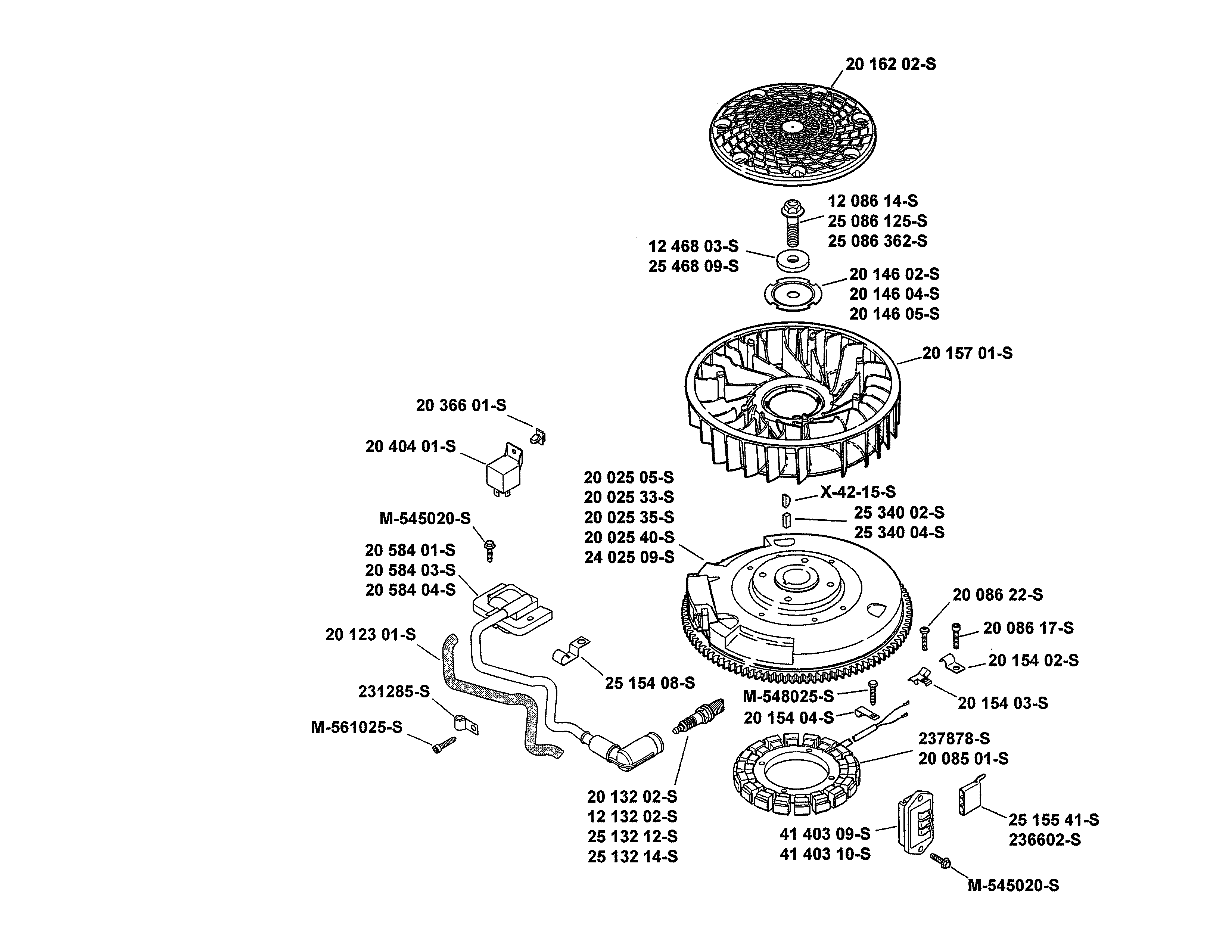 Husqvarna YTH20K46-917240461 ignition/electrical diagram