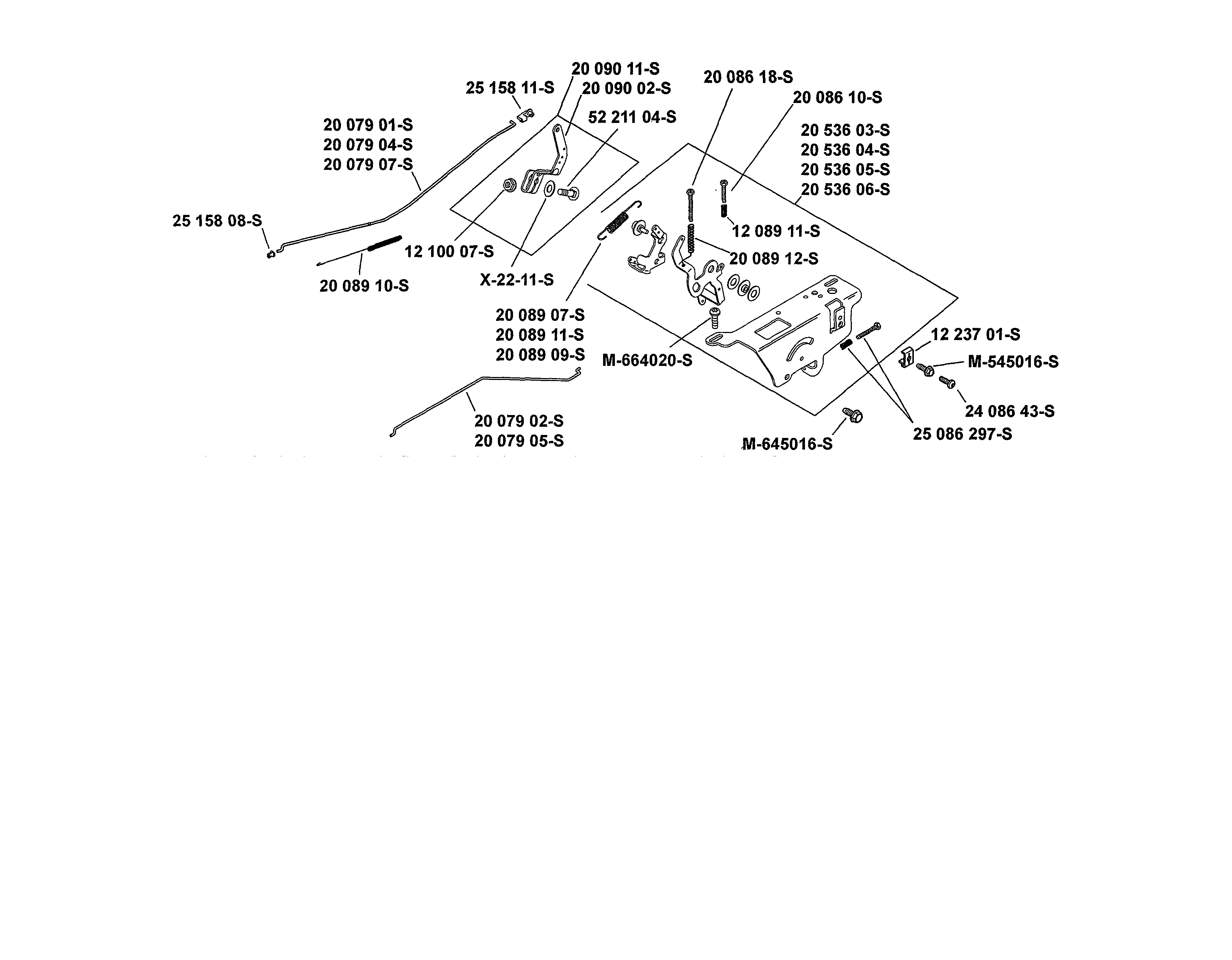 Husqvarna YTH20K46-917240461 engine controls diagram