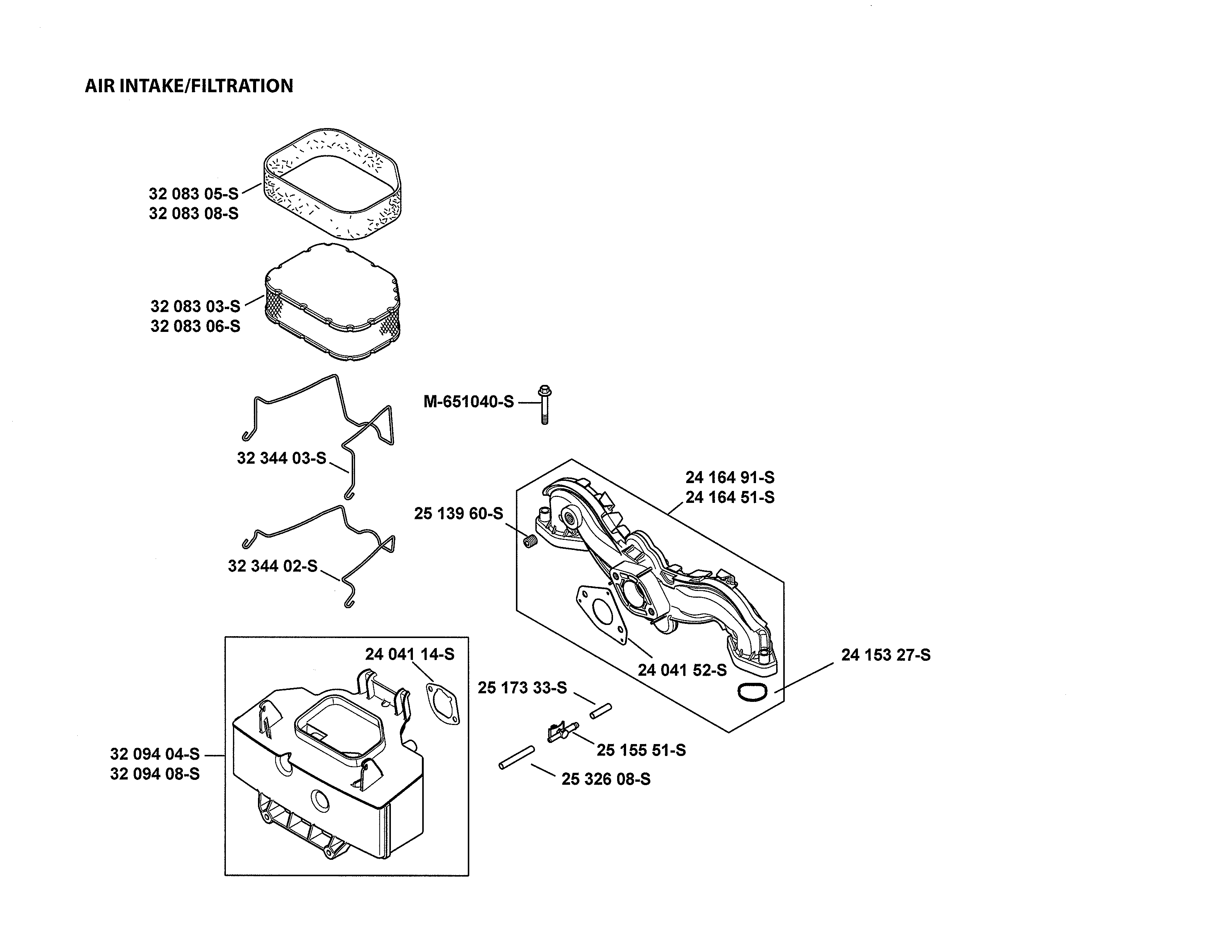 Craftsman 917280085 air intake/filtration diagram
